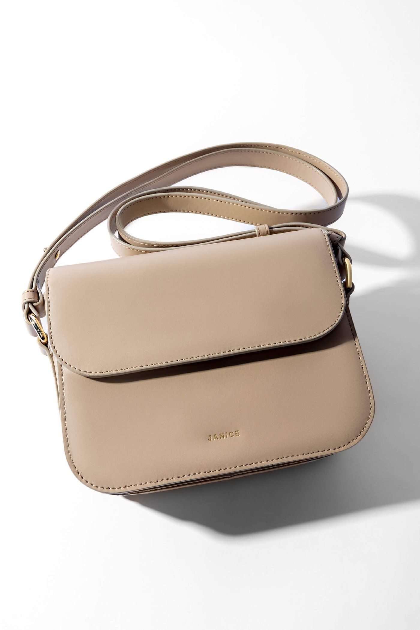 Leren Dames Tas Elias Beige