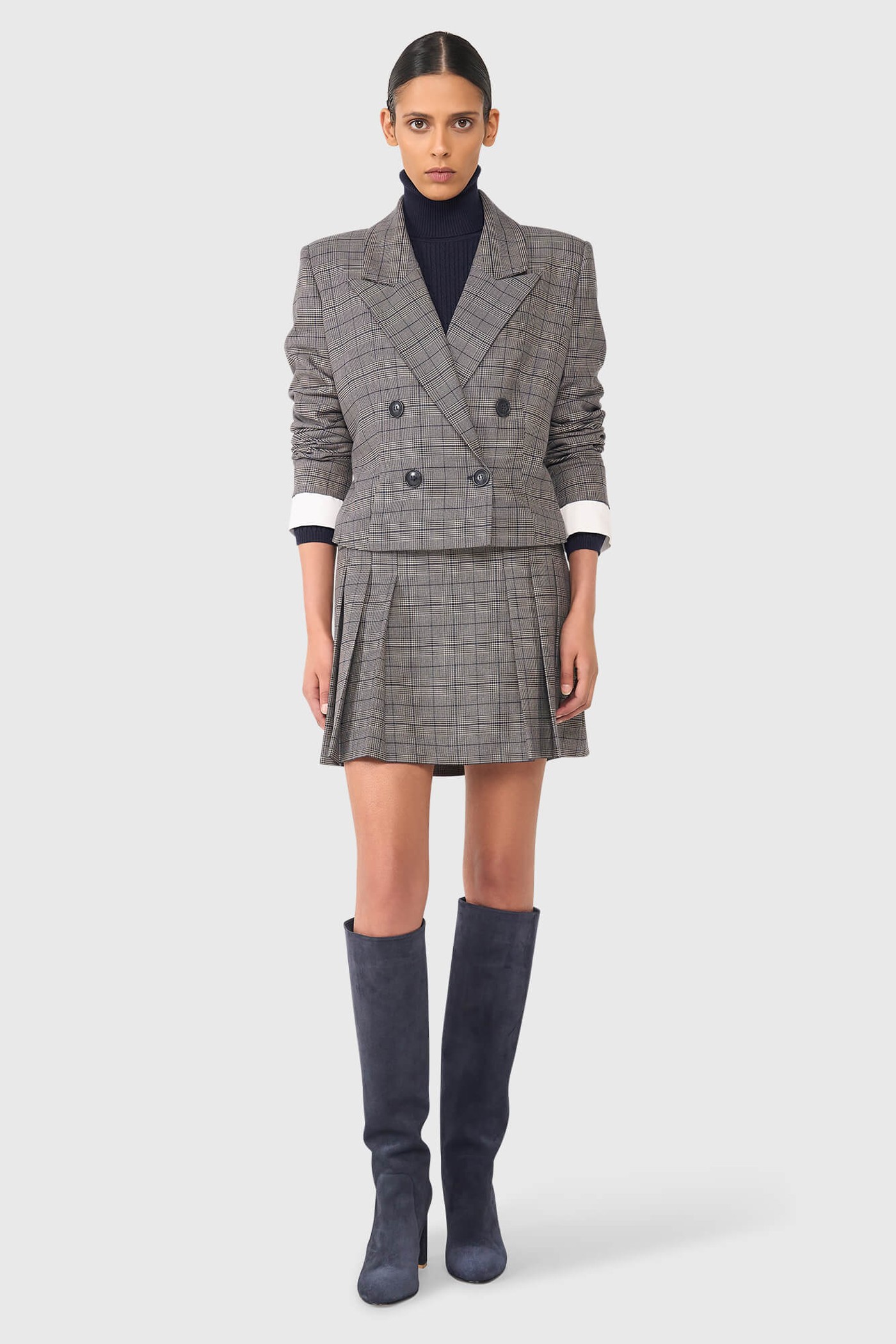 STAN BLAUW BEIGE RUIT