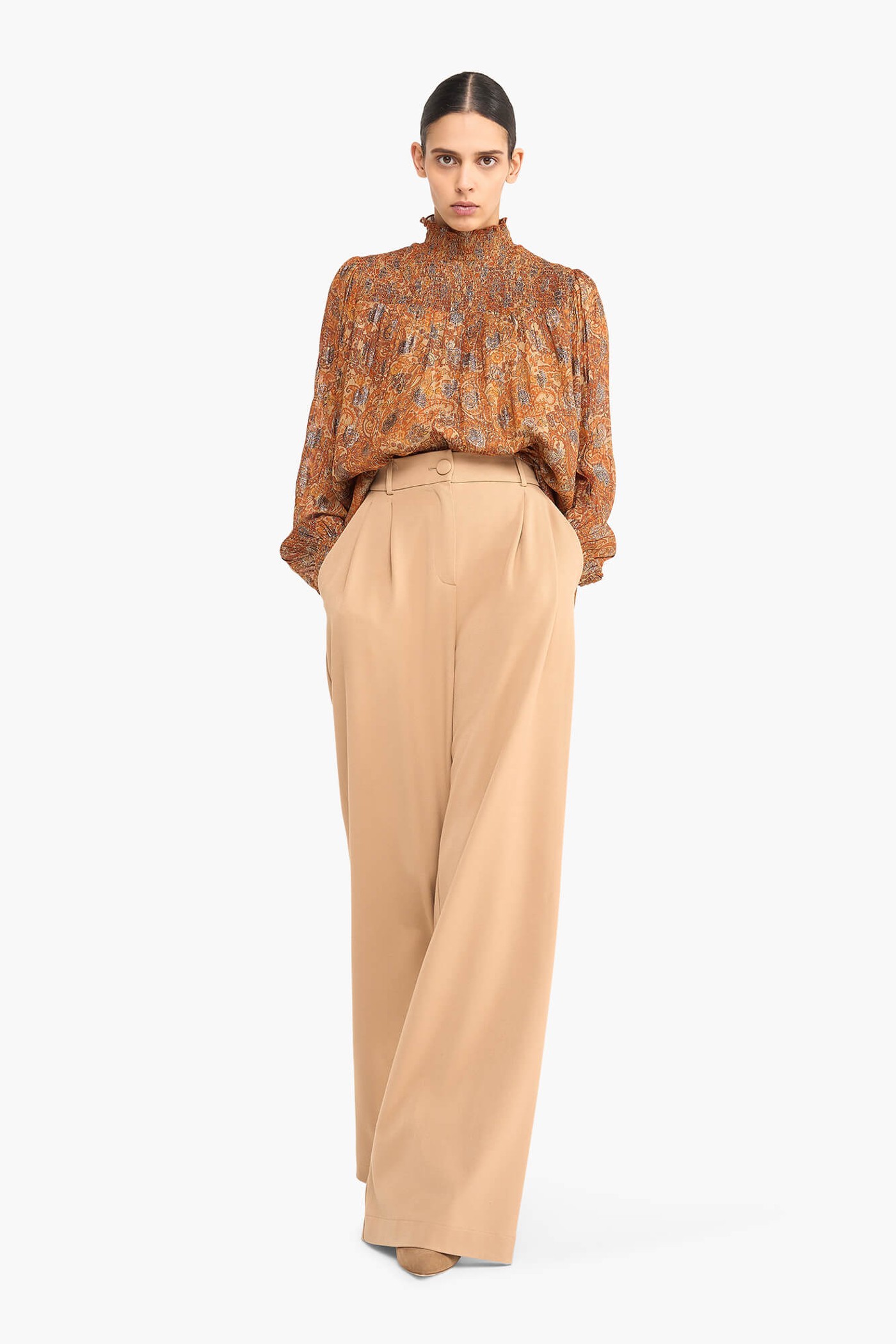 BLOUSE DAMES LUREX SMOG HARDY PAISLEY