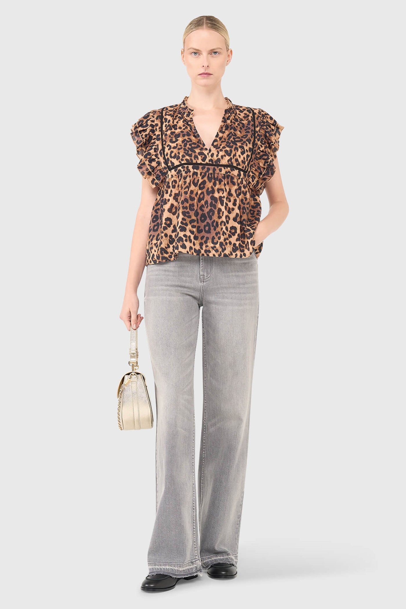 CARSON BLOUSE PANTERPRINT