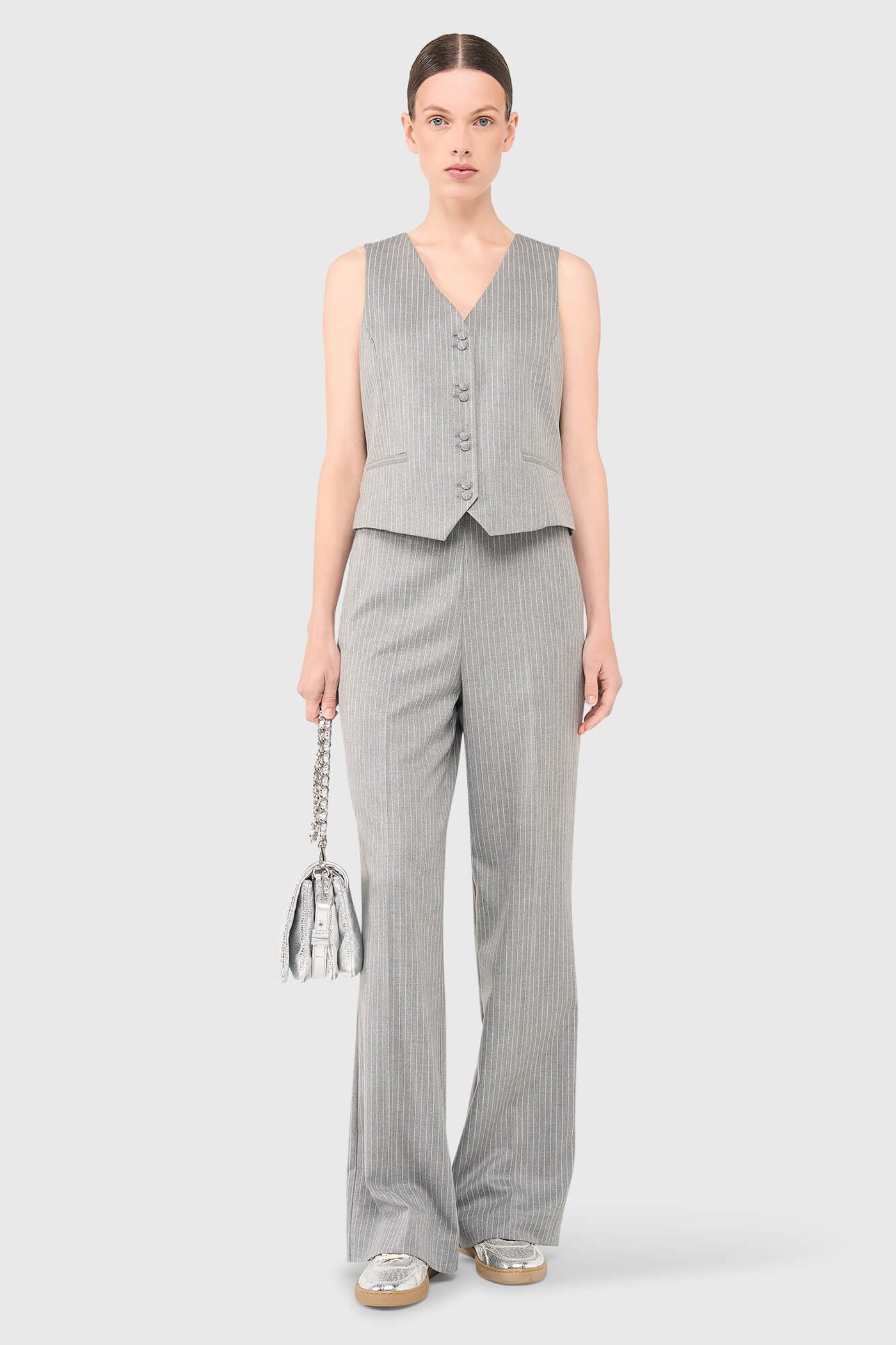 PETE BROEK GRIJS GESTREEPT