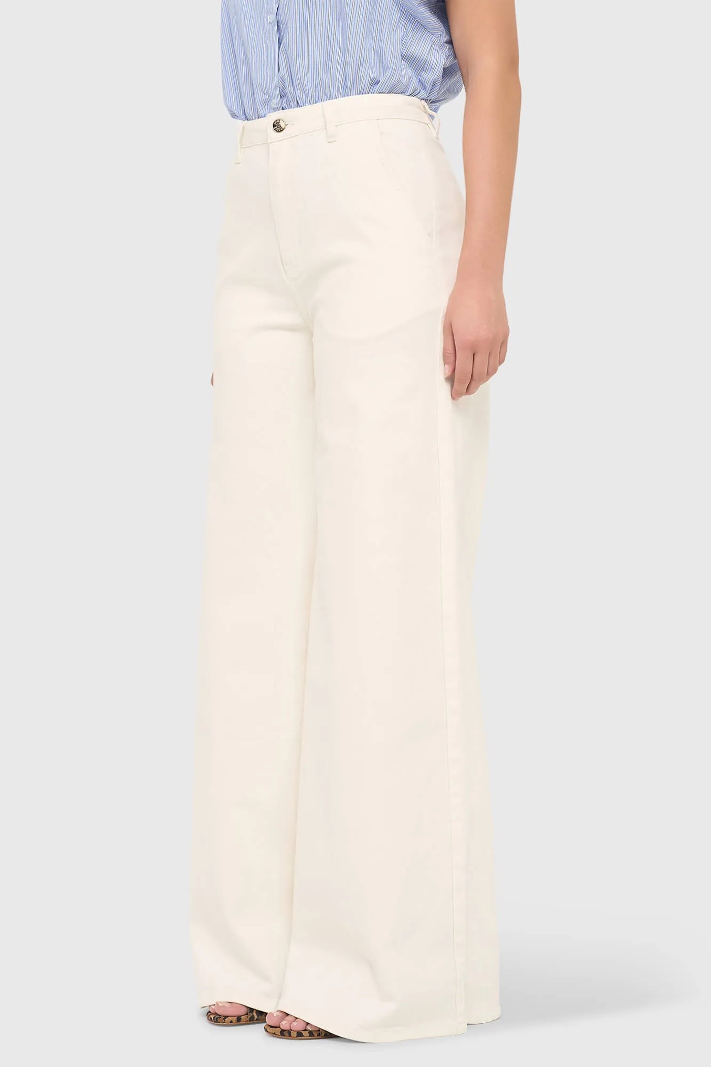 Jeans Dames Wijde Pijp High Rise Stretch Dexter Off White 264