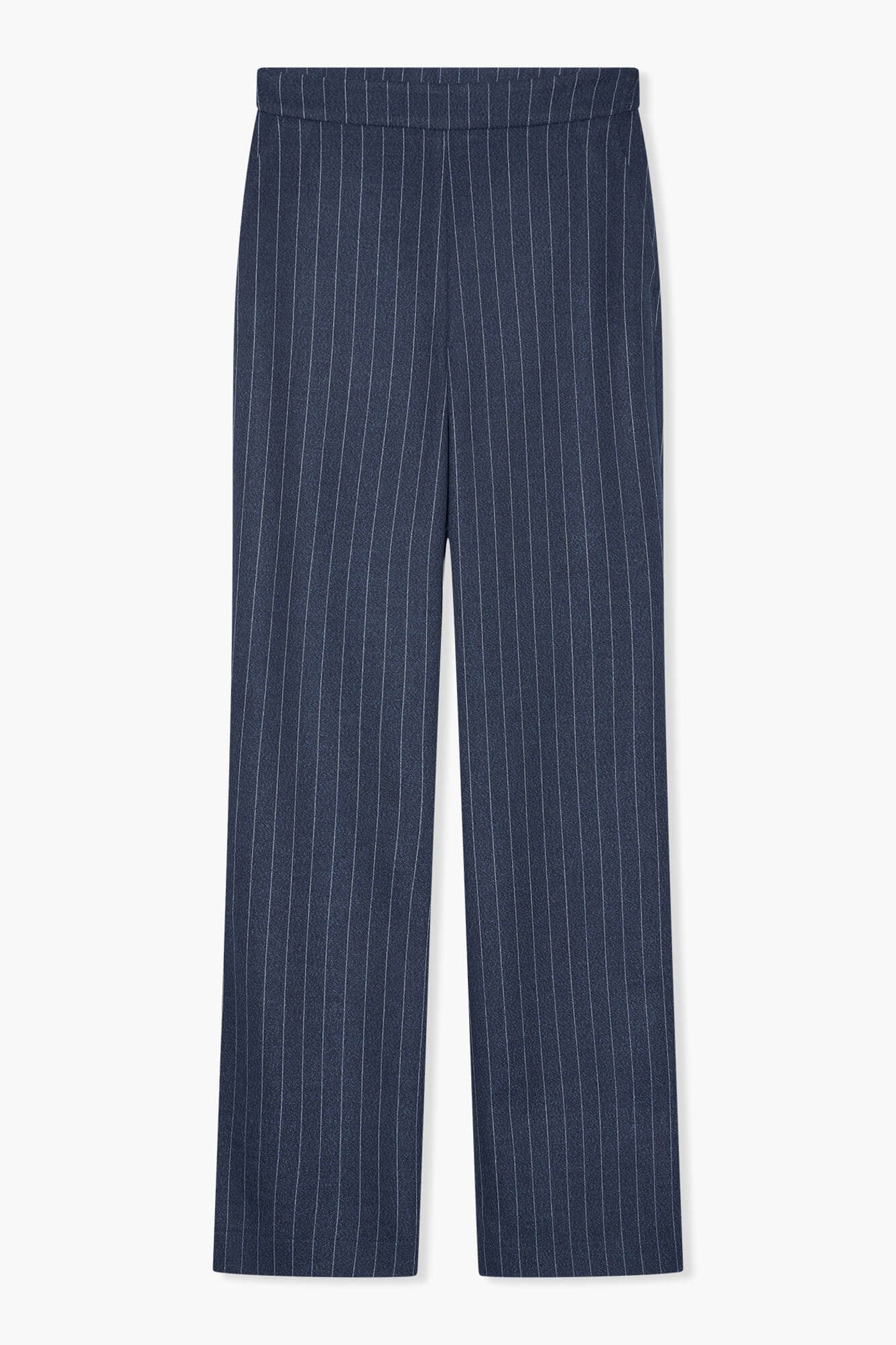 Blauwe pantalon gestreept