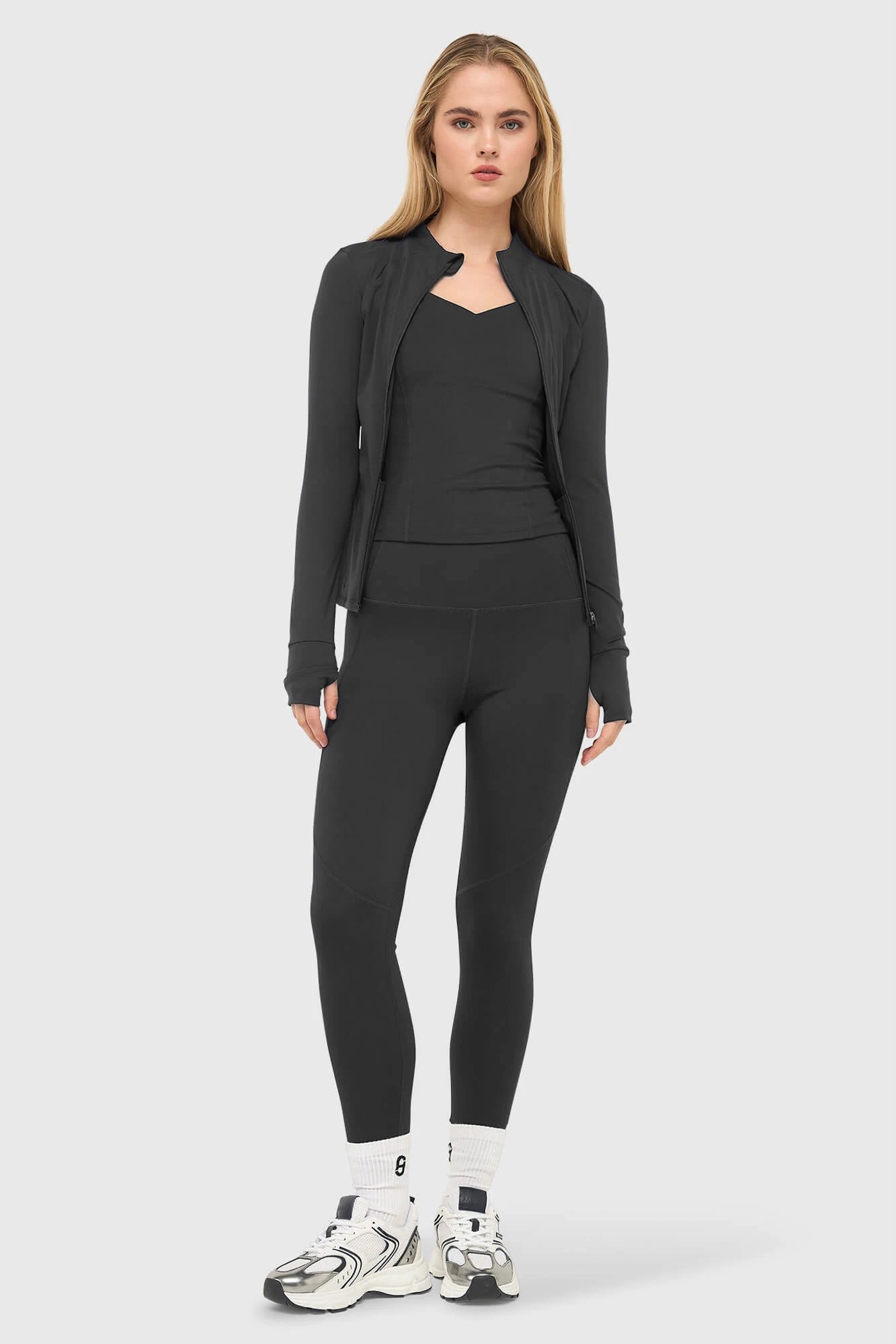 Zwarte Legging Dames Sport Active Wear Ye