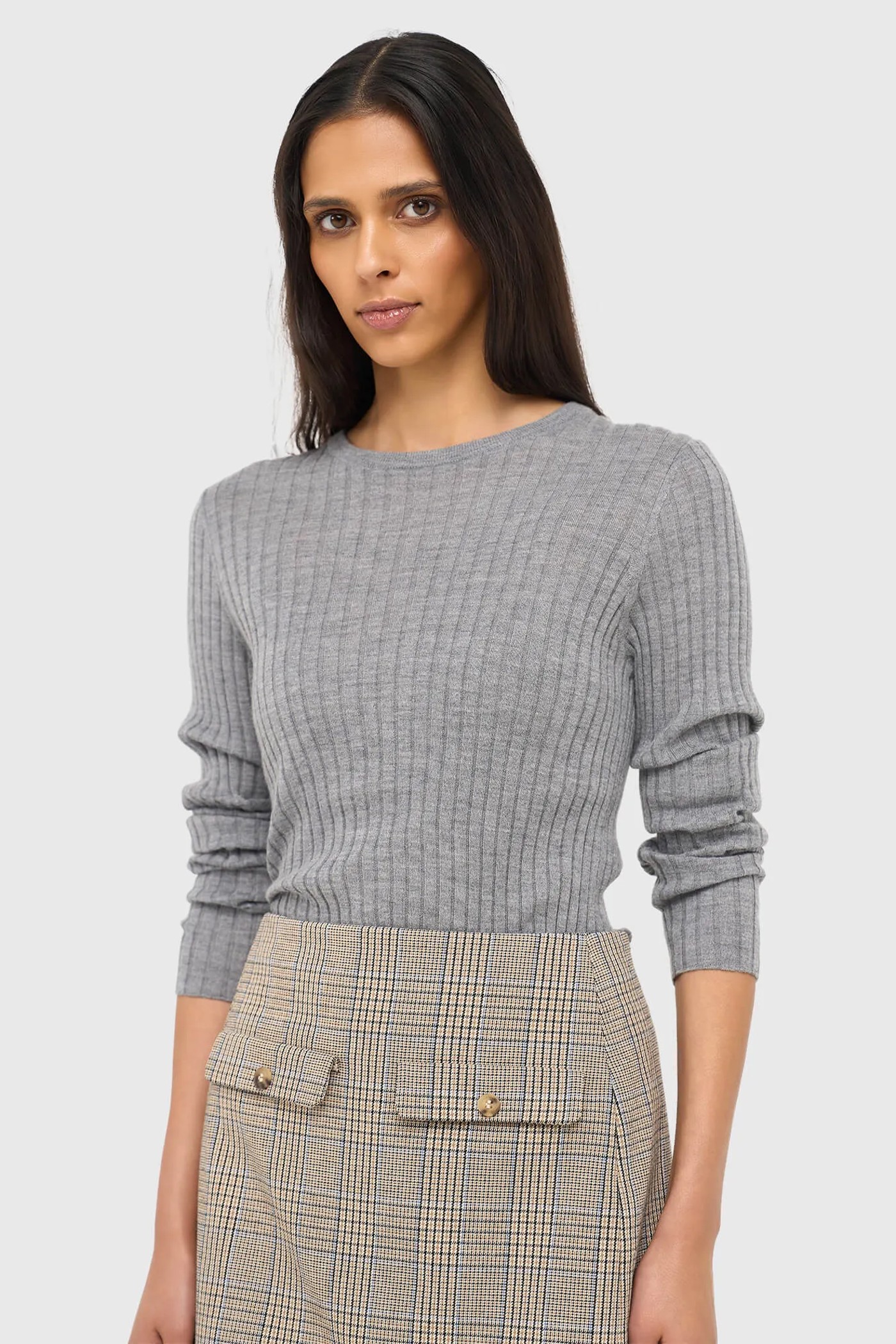 Merino Wol Truitje Longsleeves Lyle Grijs