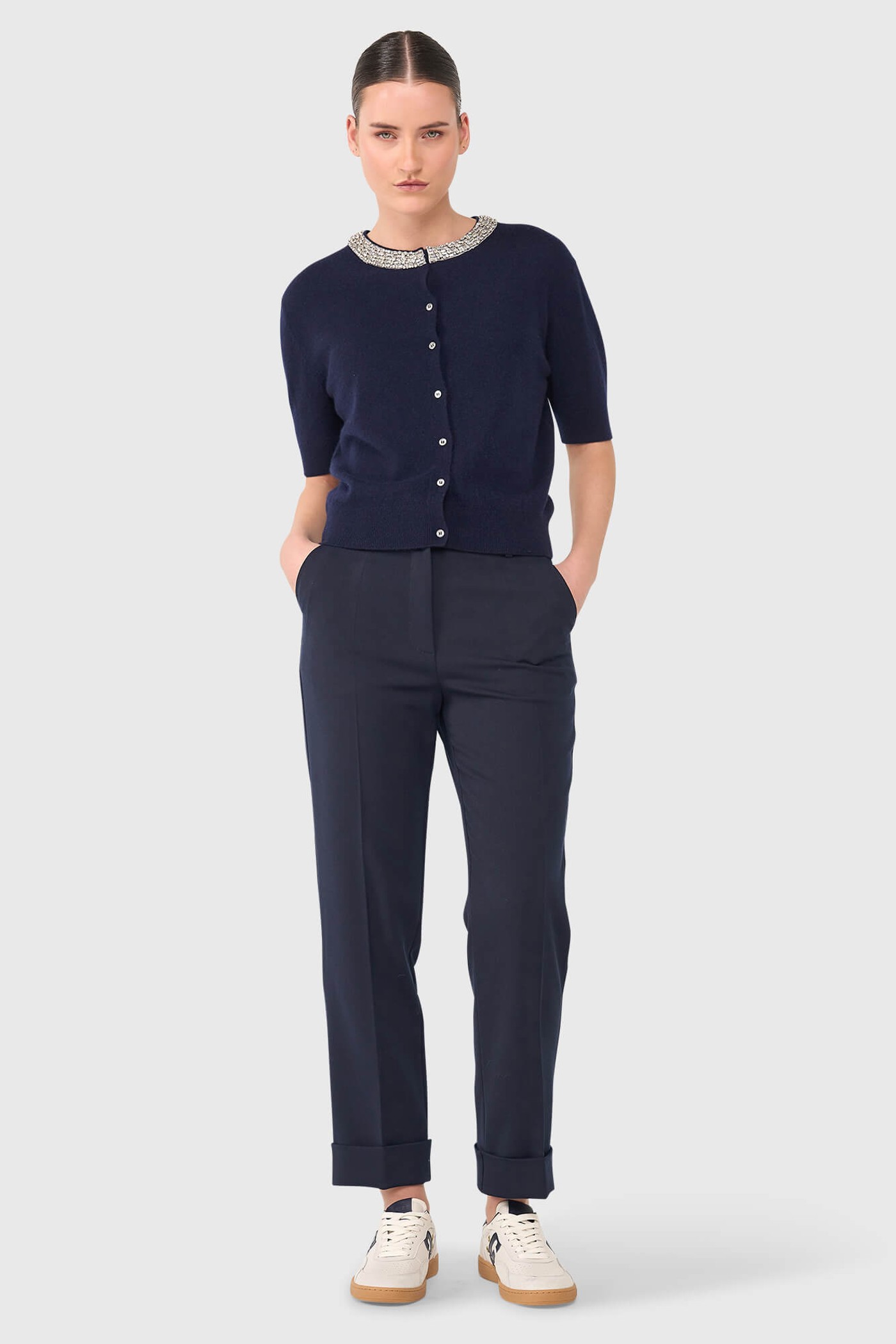 Moon Donkerblauw Steentjes