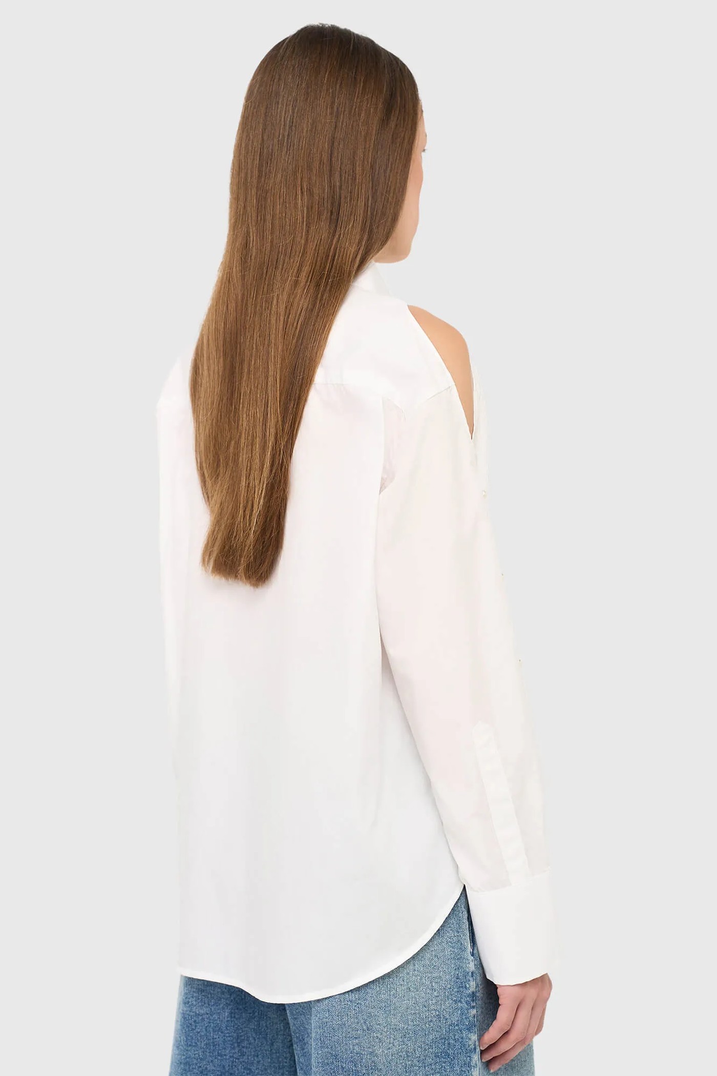 Witte Katoenen Blouse Dames Katoen Paul