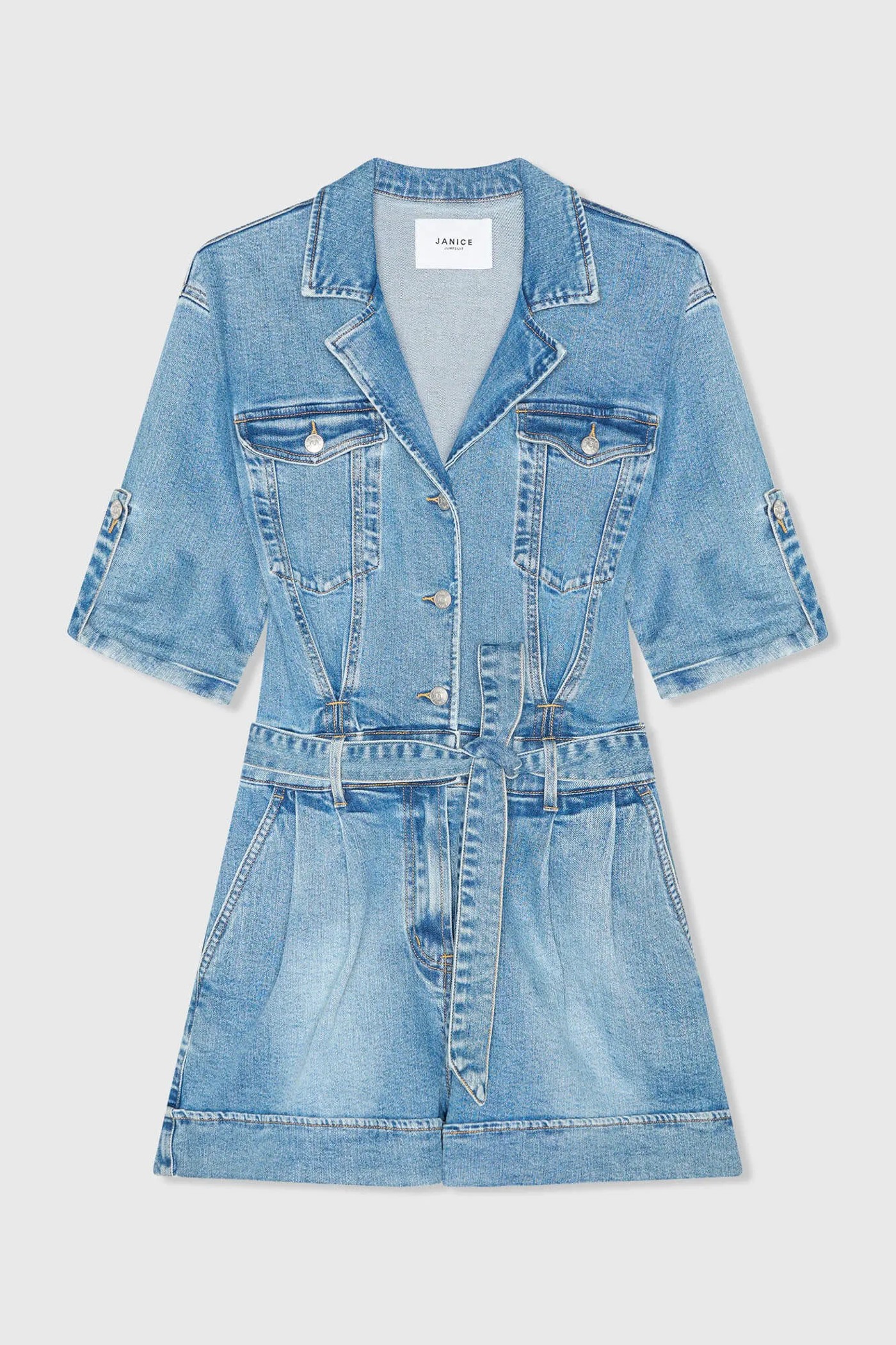 Denim Jumpsuit Dames Axil Blauw 786