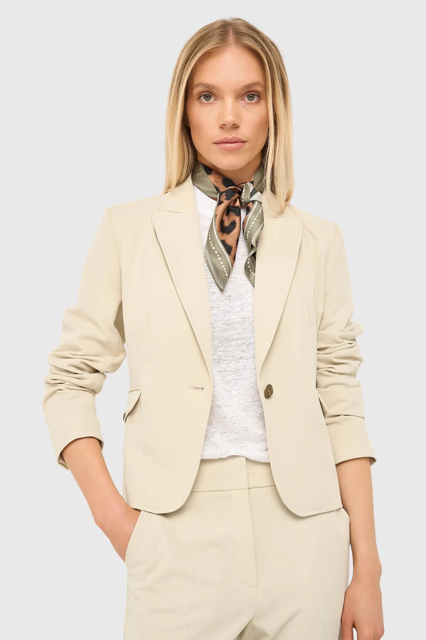 Blazer Dames Kort Getailleerd Lamar Groen