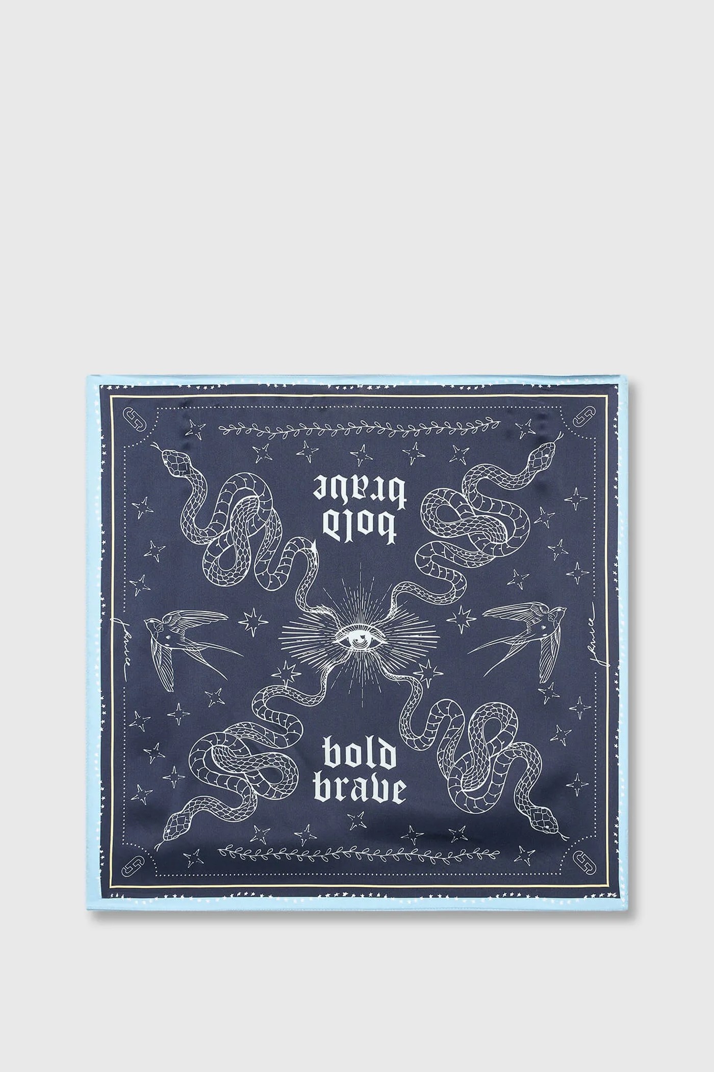 Zijden Sjaal Dames Print Effron Blauw