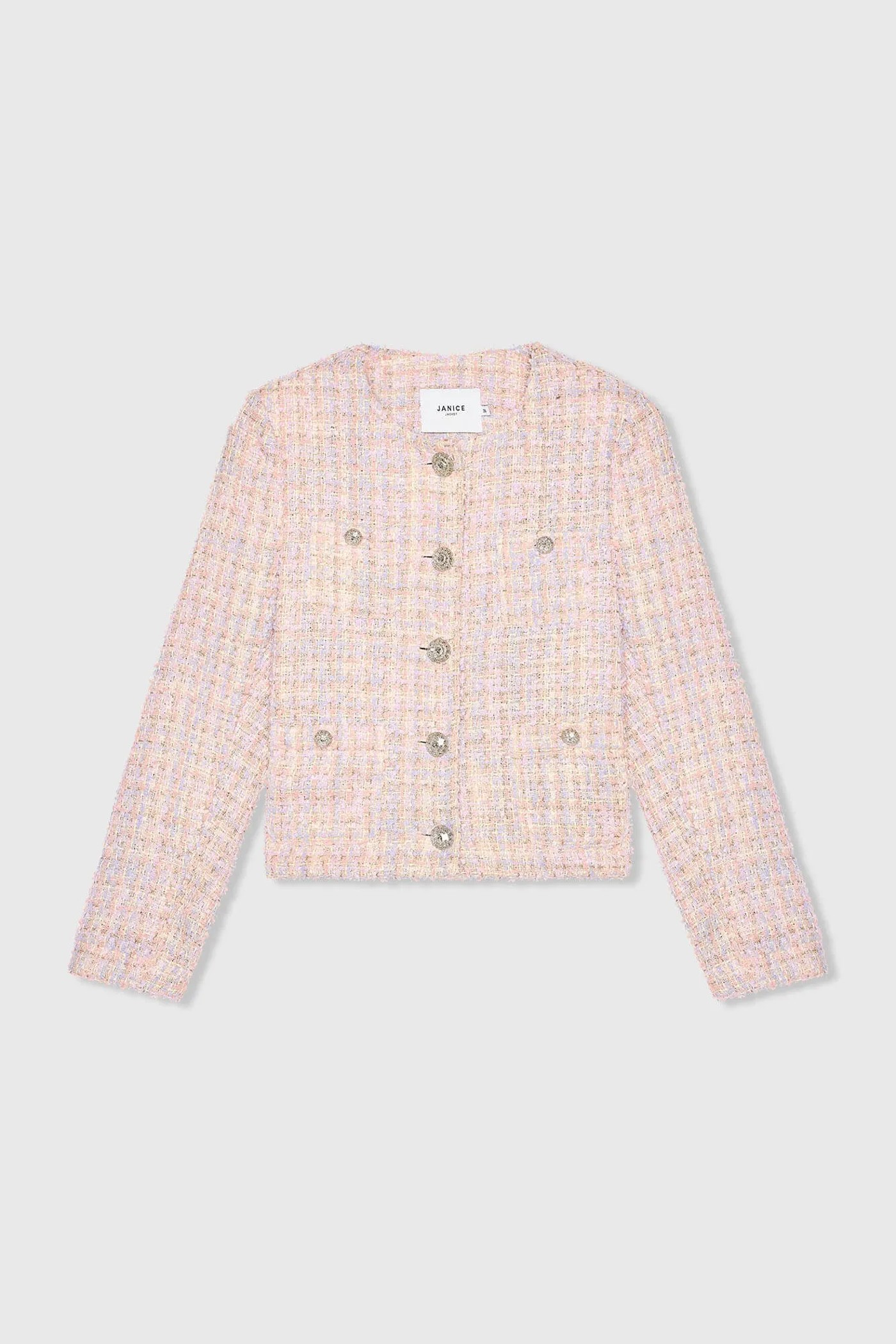 Dames Blazer Jasje Tweed Laurent Lila