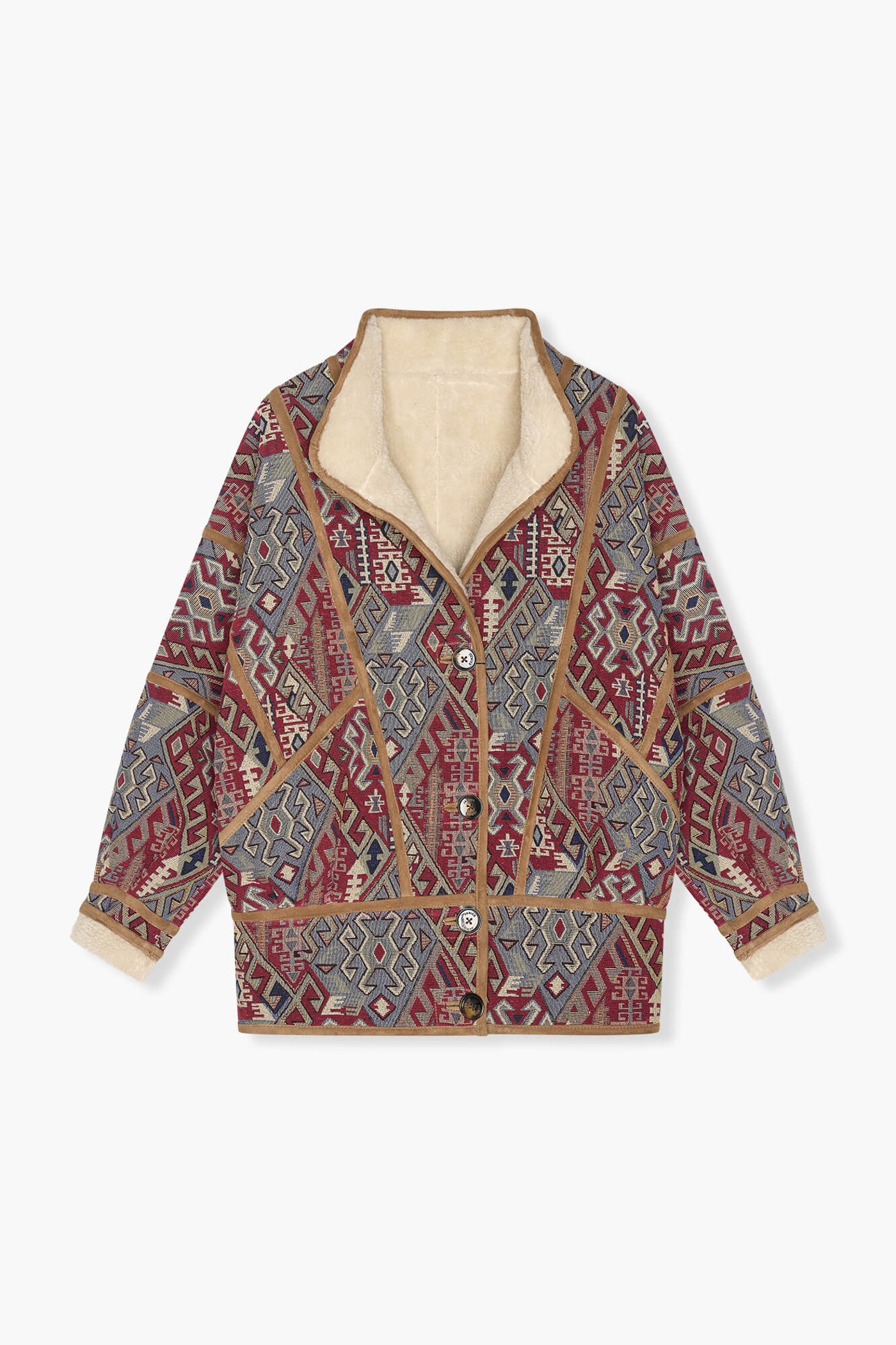 Jas Dames Jacquard Seth Aztec Red
