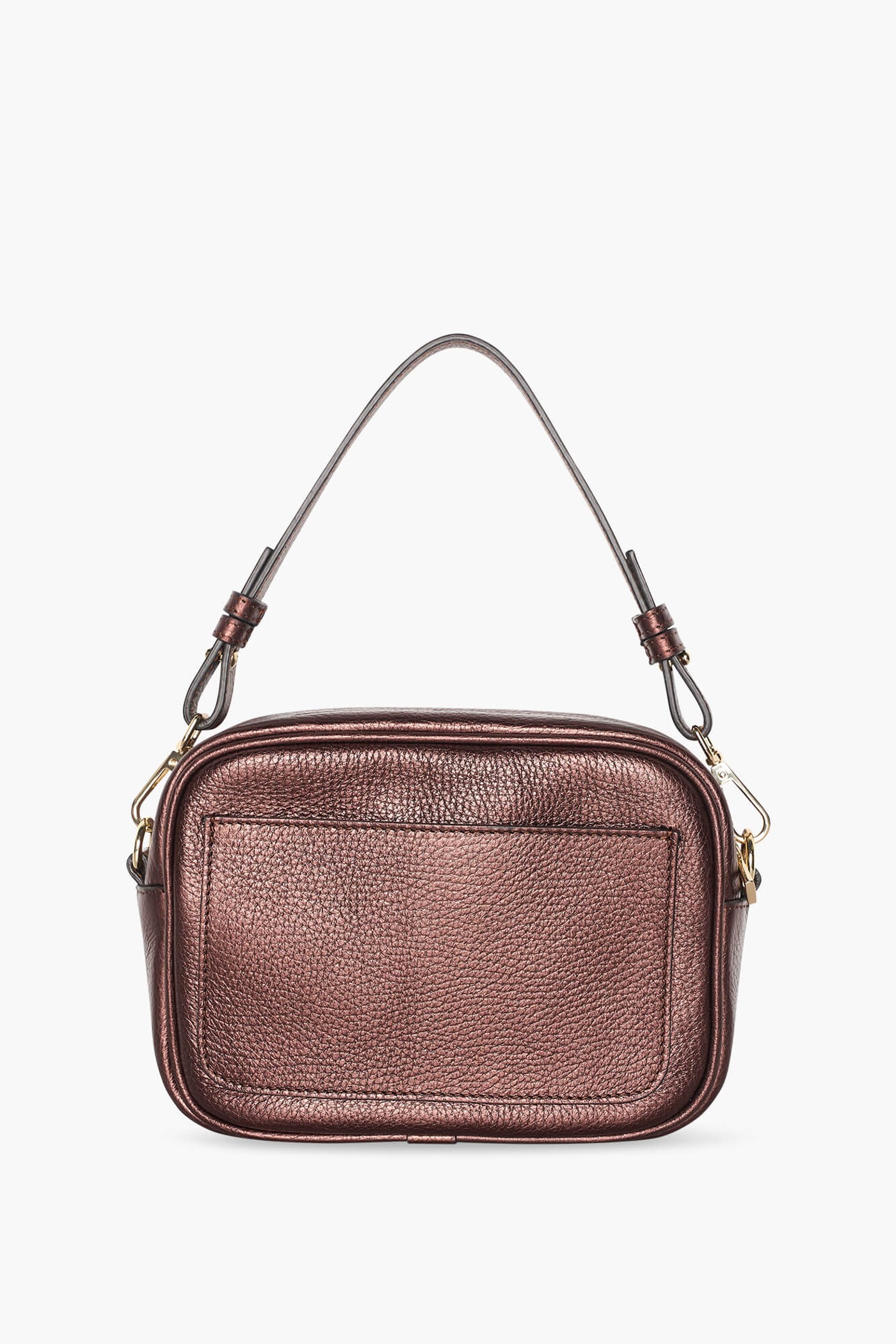 Leren Crossbody Dames Bruce Brons Metallic