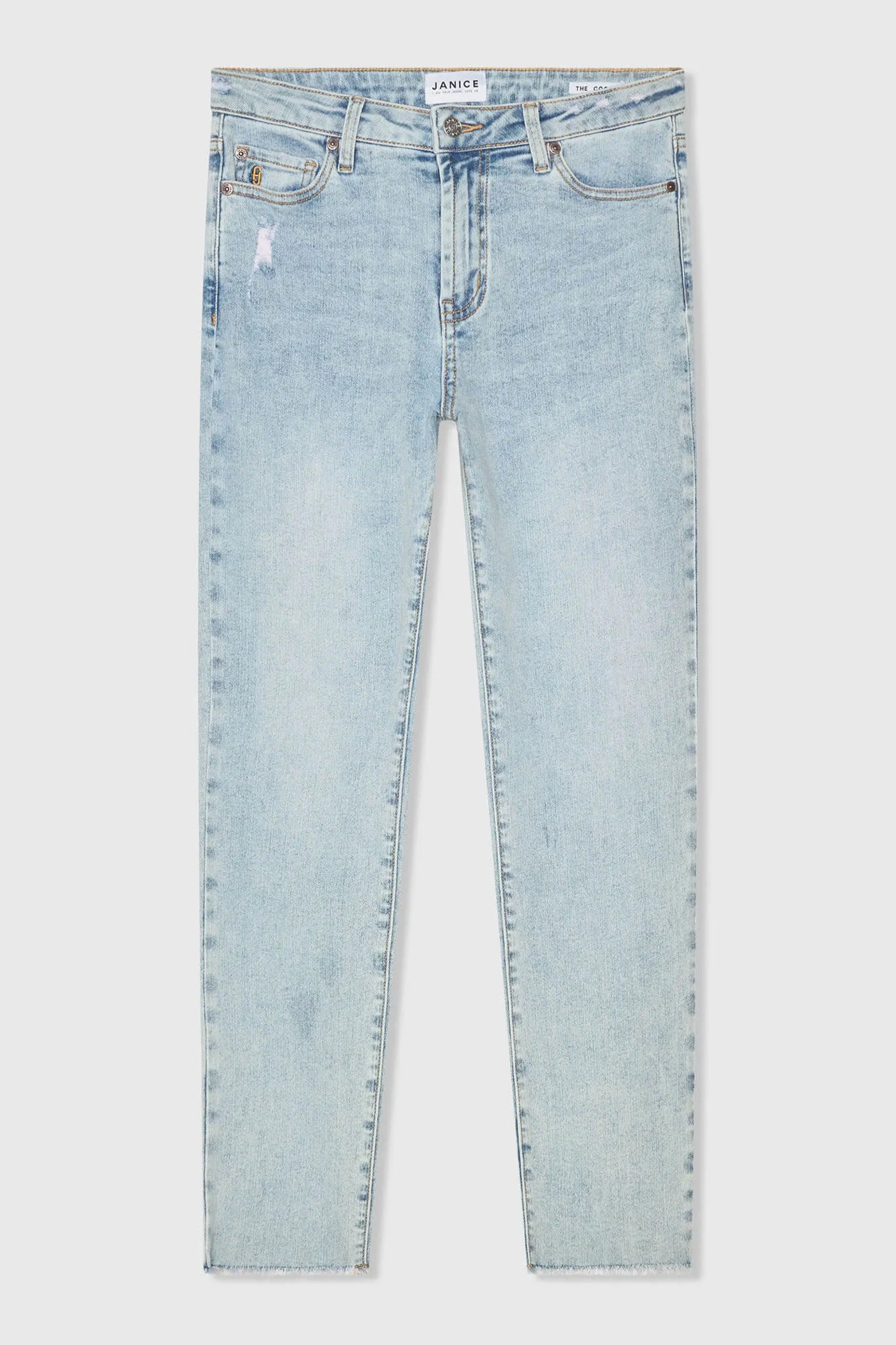 Mom Jeans Dames Mid Rise Stretch Cooper Blauw 565