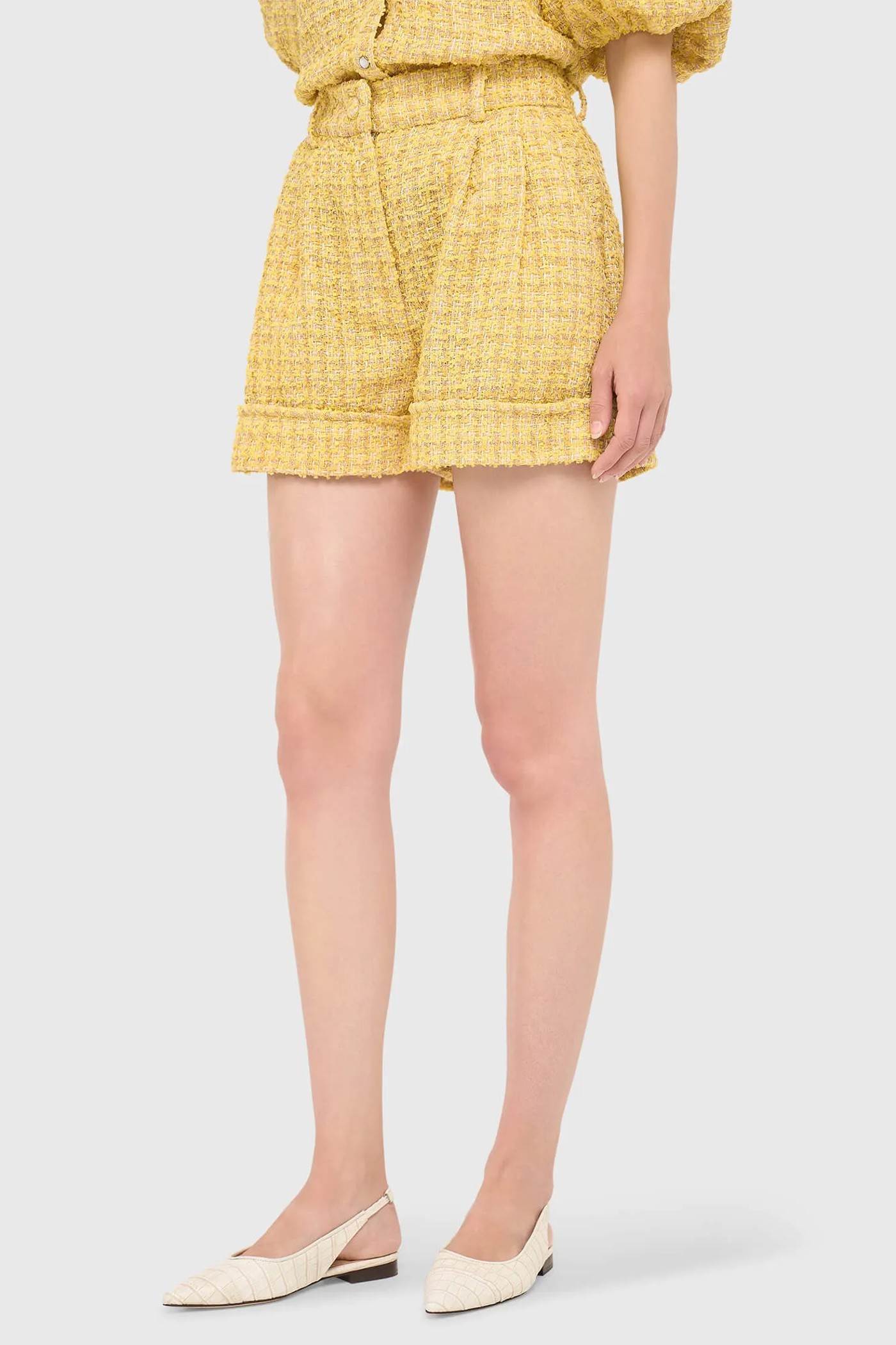 Shorts Dames Tweed Arthur Geel
