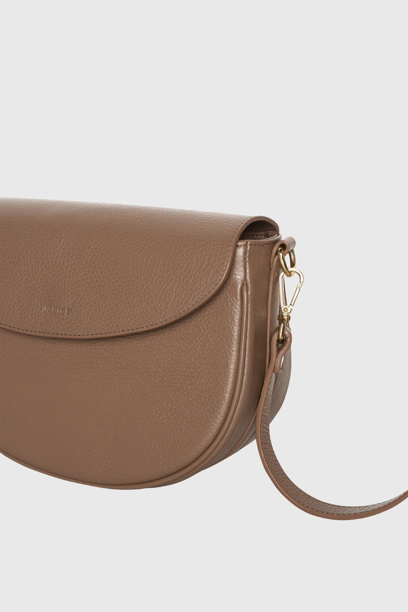 Leren Schoudertas Dames Tayler Taupe