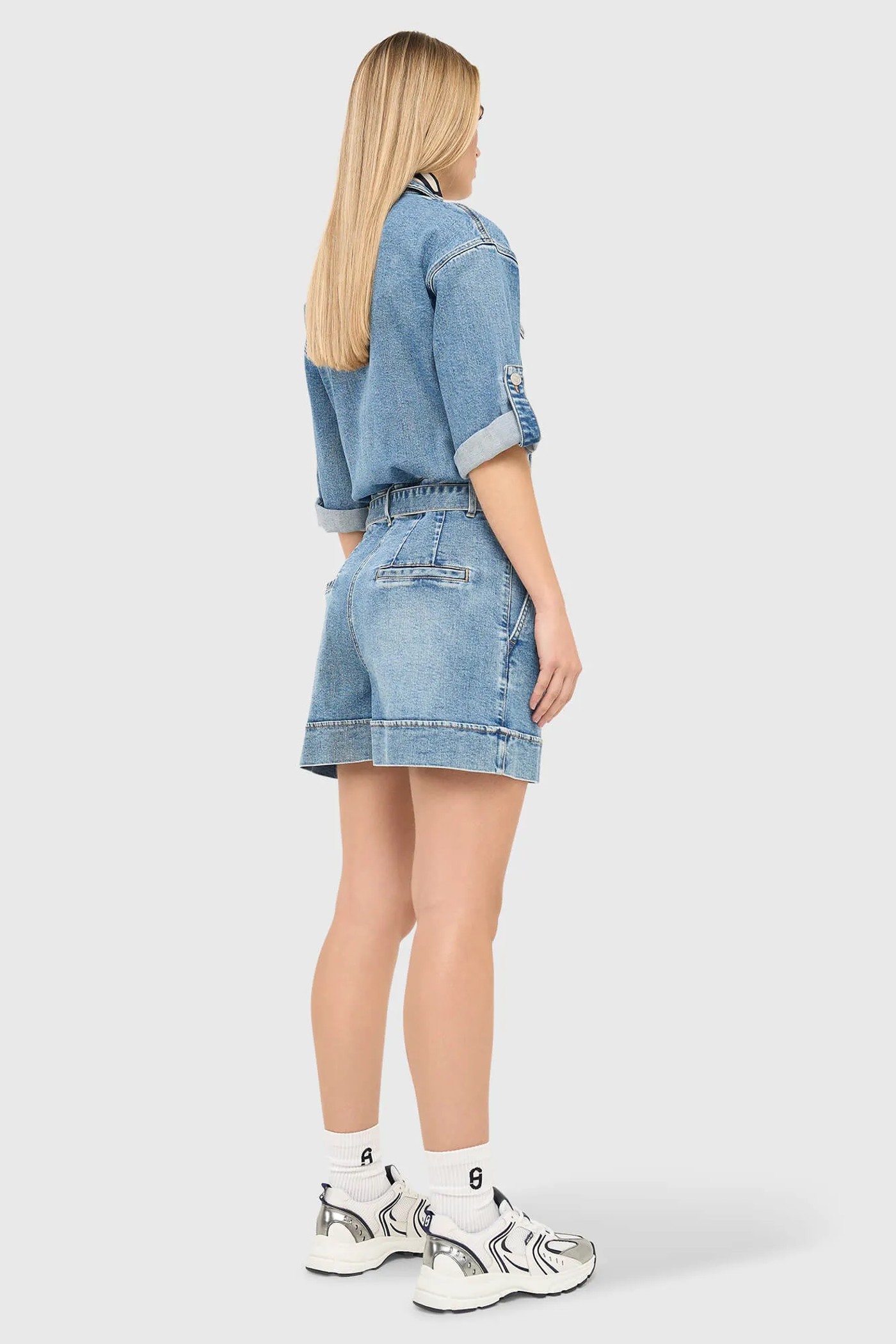 Denim Jumpsuit Dames Axil Blauw 786