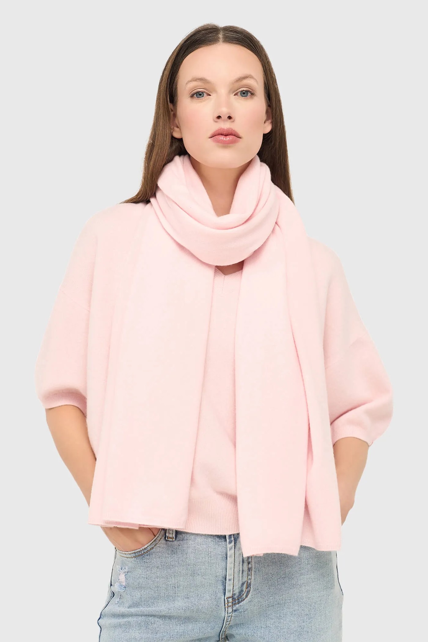 Cashmere Sjaal Dames Santos Roze