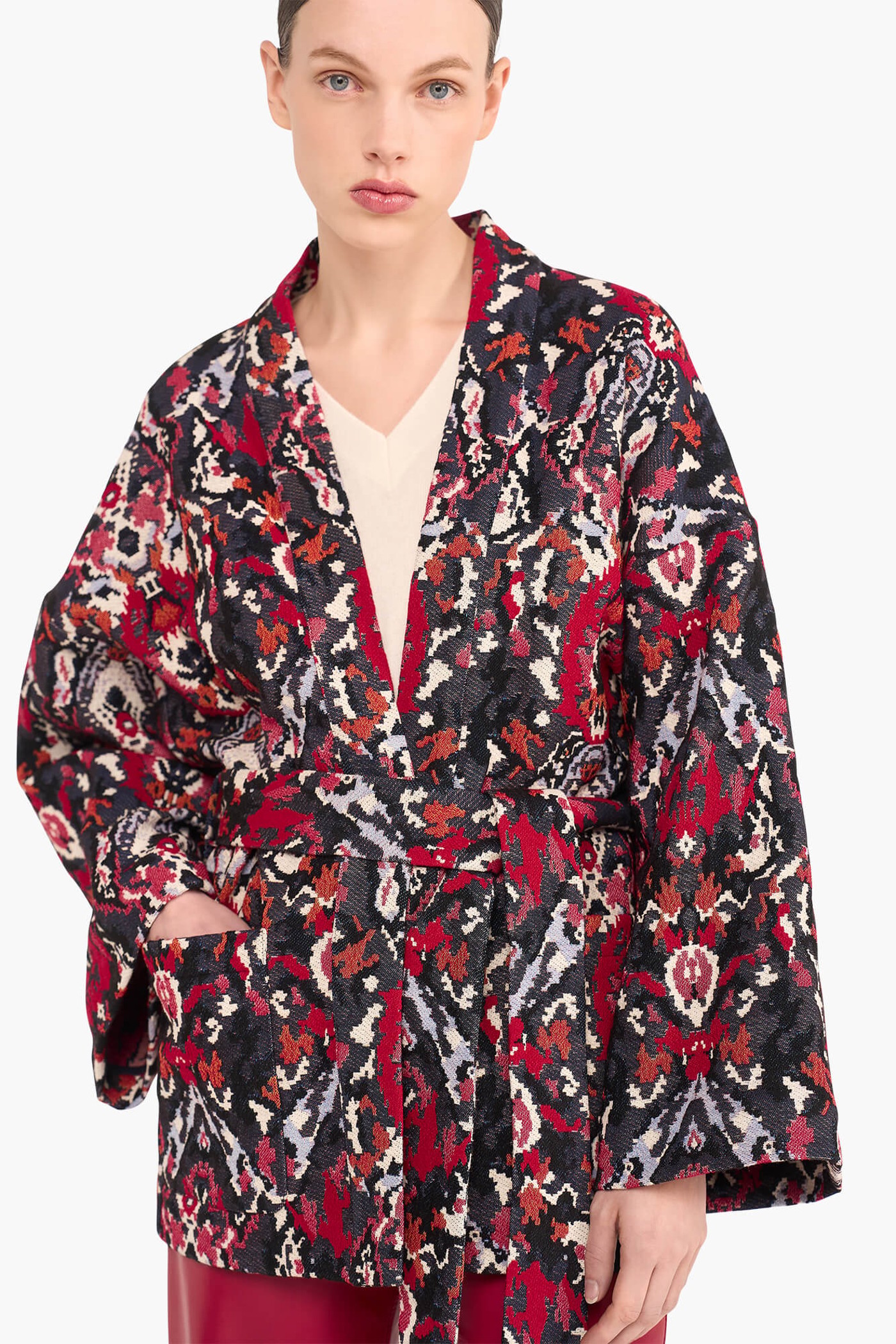 Kimono Dames Jacquard Preston Aztec