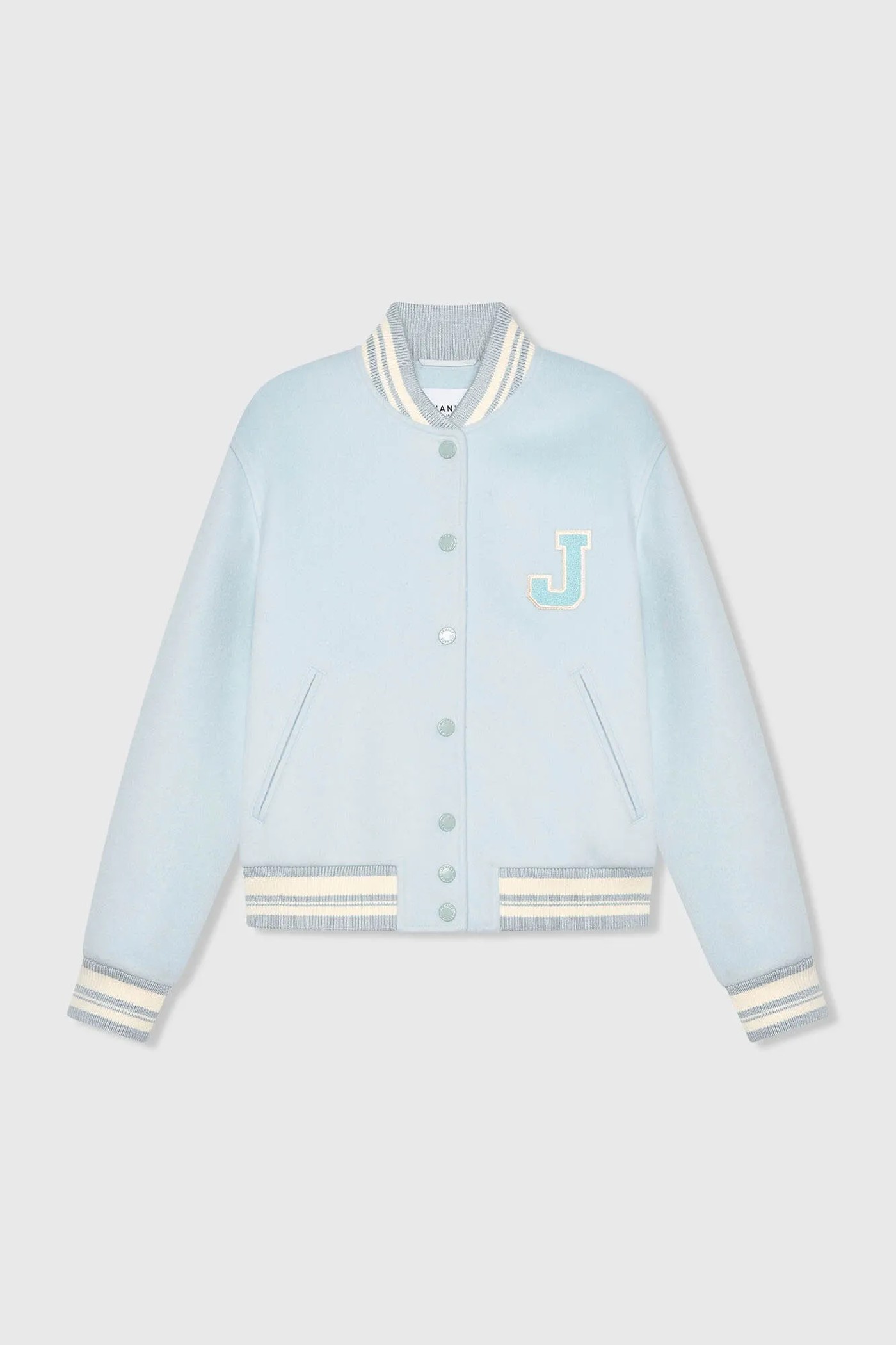 Cashmere Bomberjack Dames Double Face Beige Collin Blauw