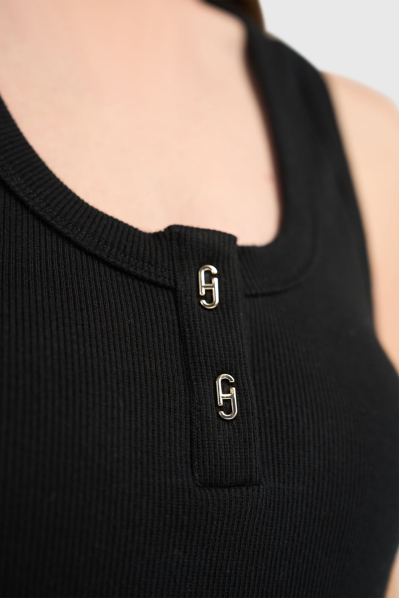 Tanktop Dames Katoen Logo Drukkers Rolf Zwart