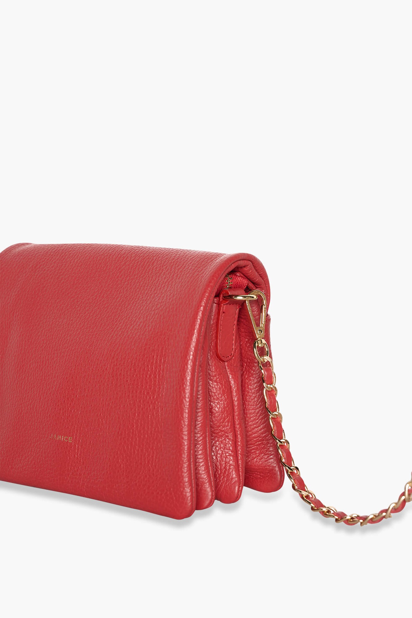 Leren Schoudertas Dames Skylar Rood