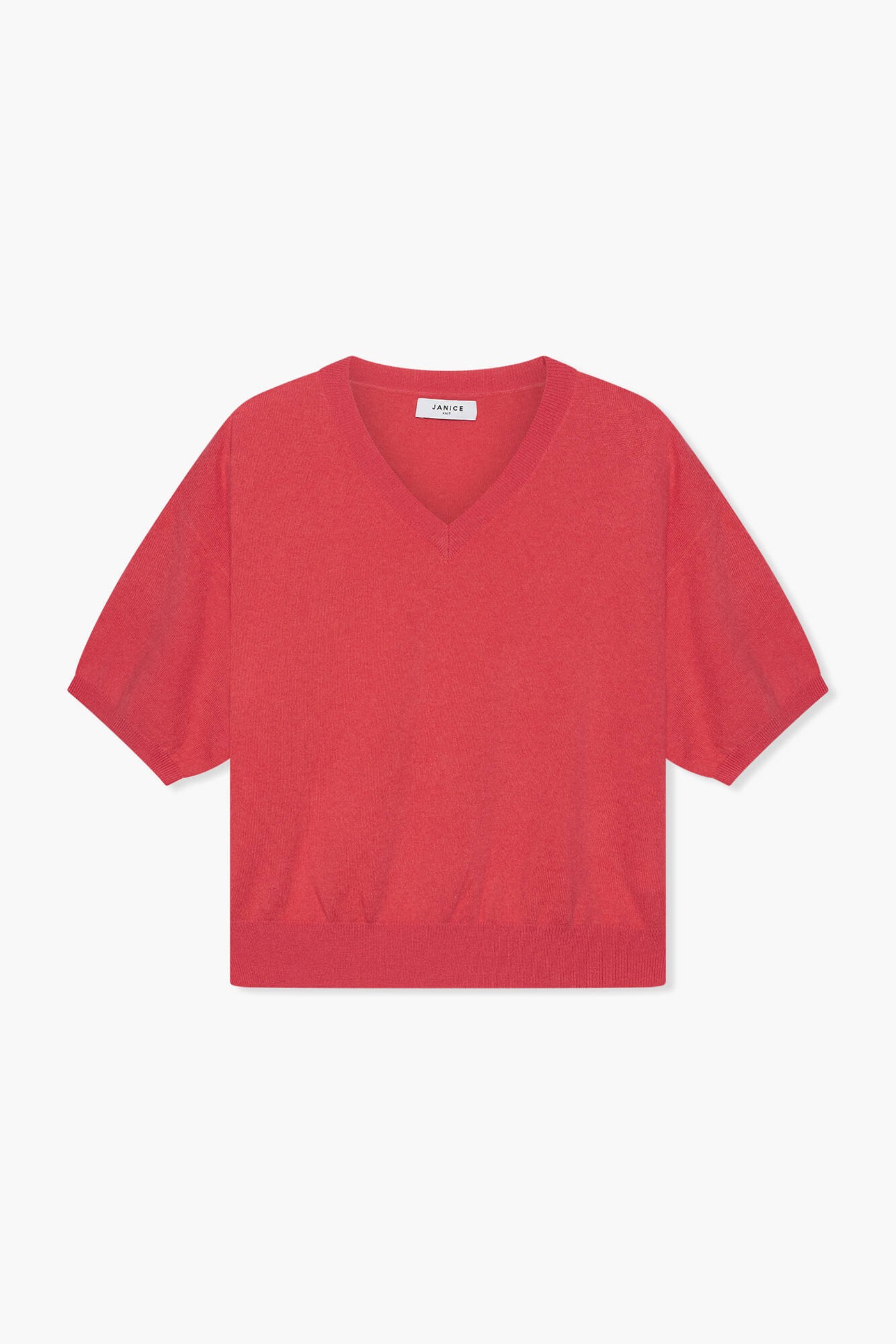 Cashmere Trui Dames Korte Mouw Romeo Coraal