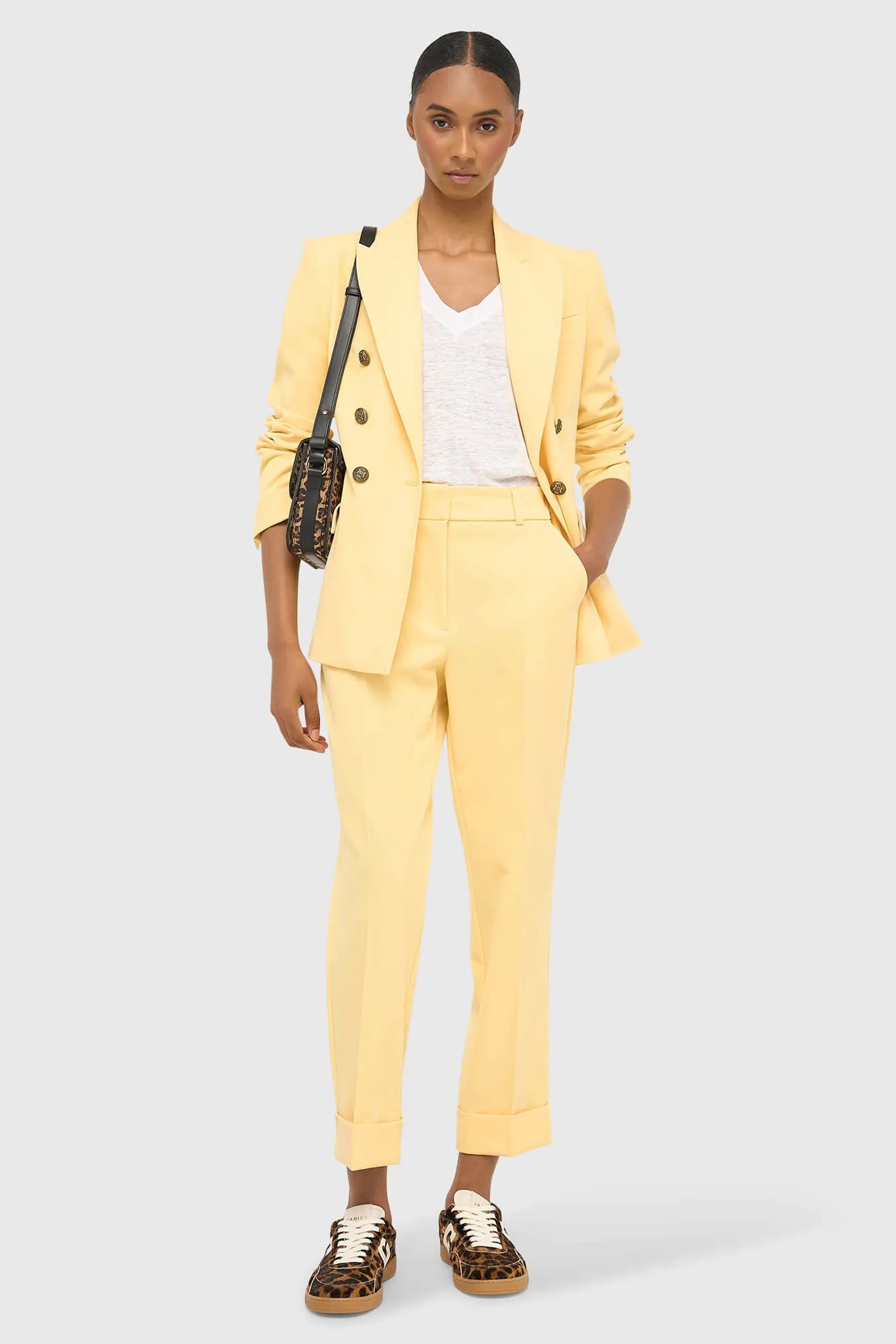 Broek Dames Steekzakken Sean Geel