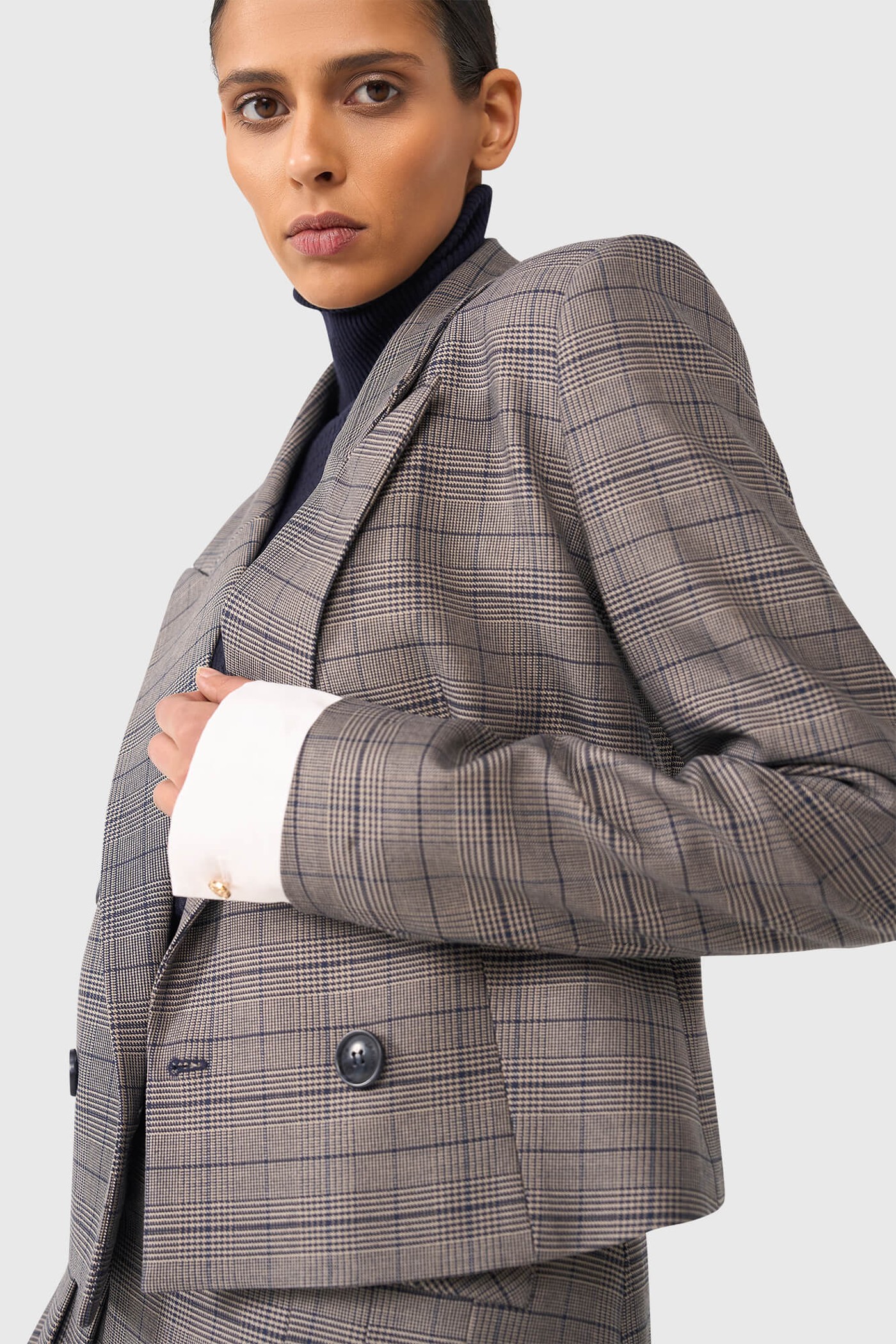 Stan Blauw Beige Ruit