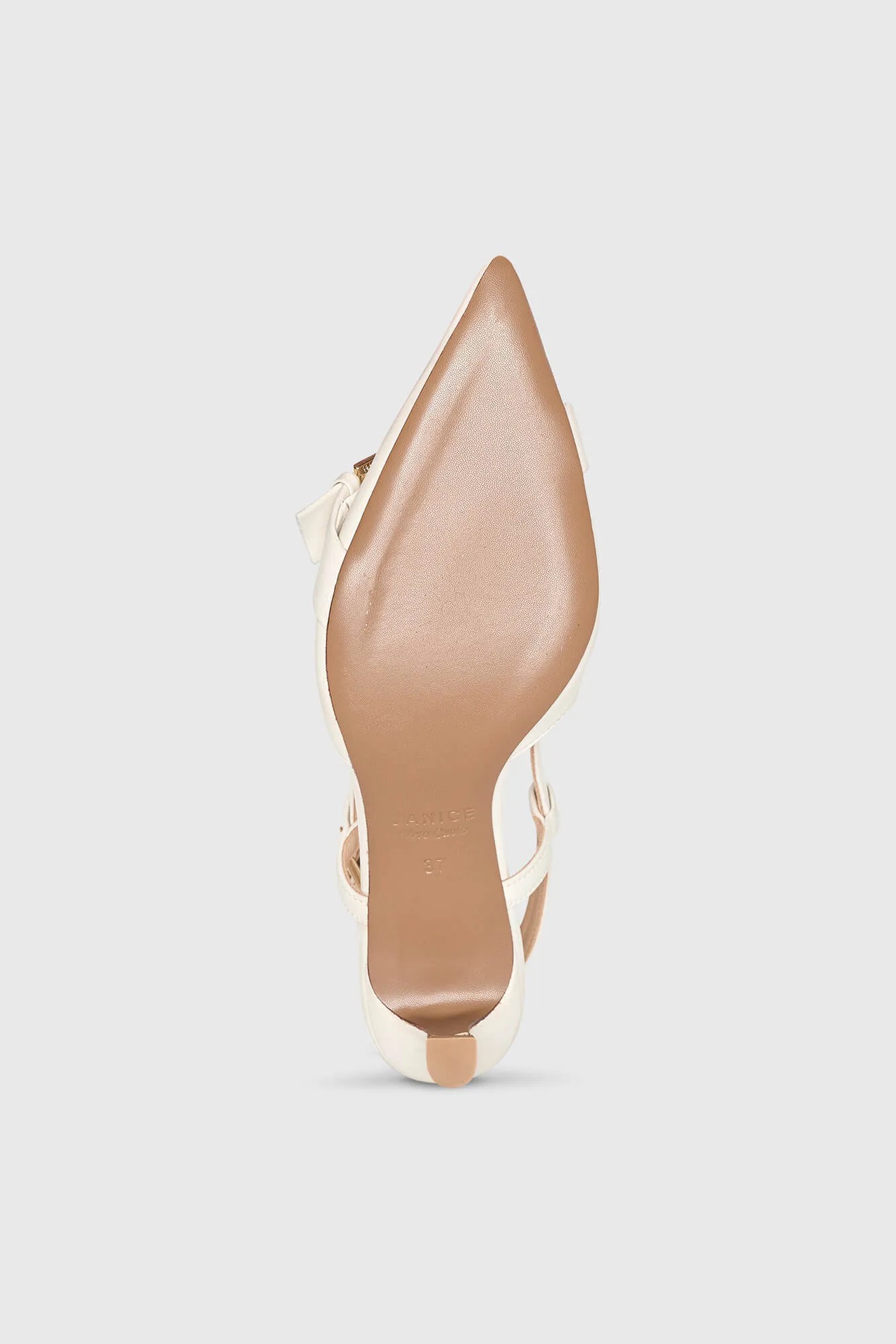 Slingbacks Dames Leer Hakje Elio Off White