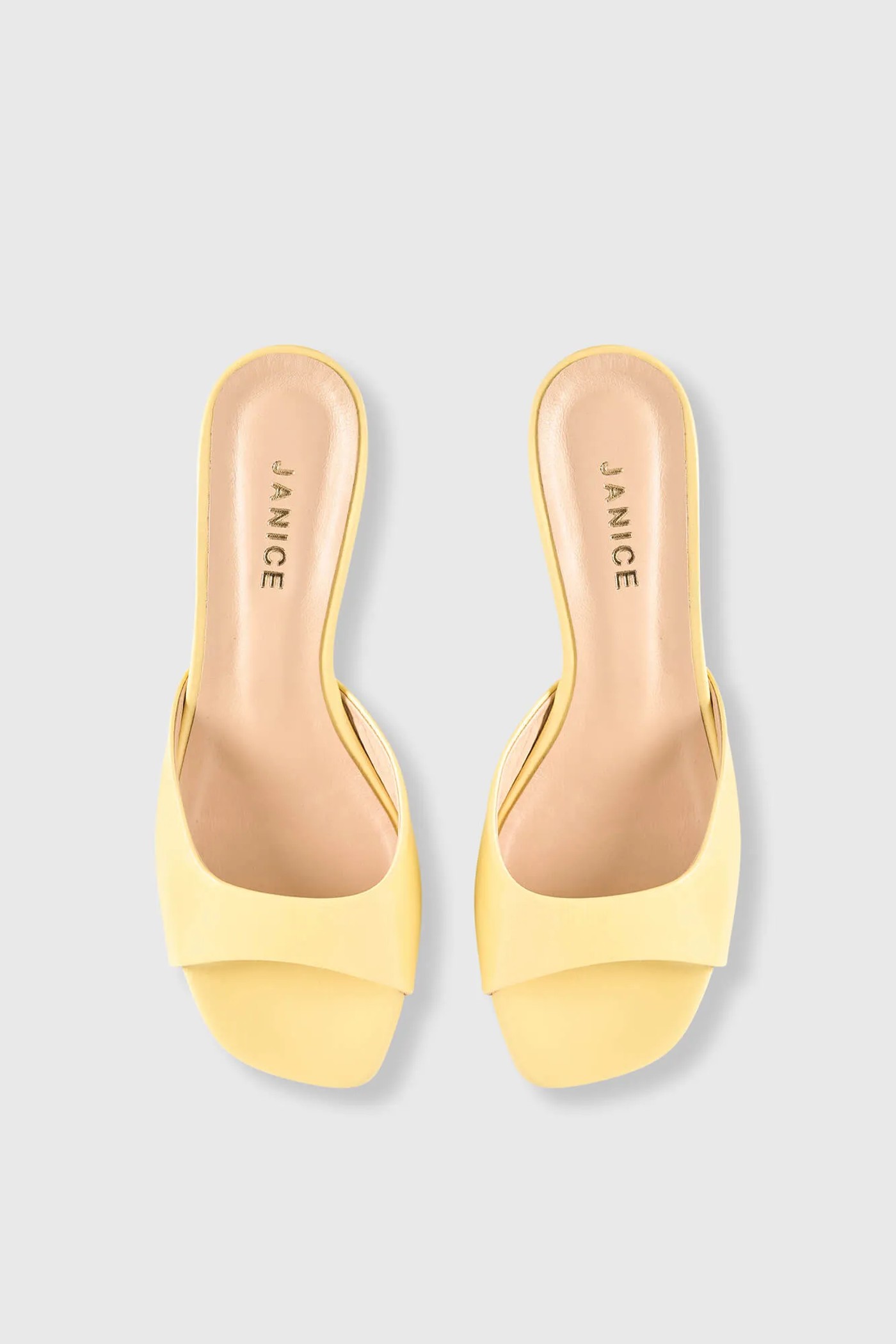 Muiltjes Dames Leer Crew Geel