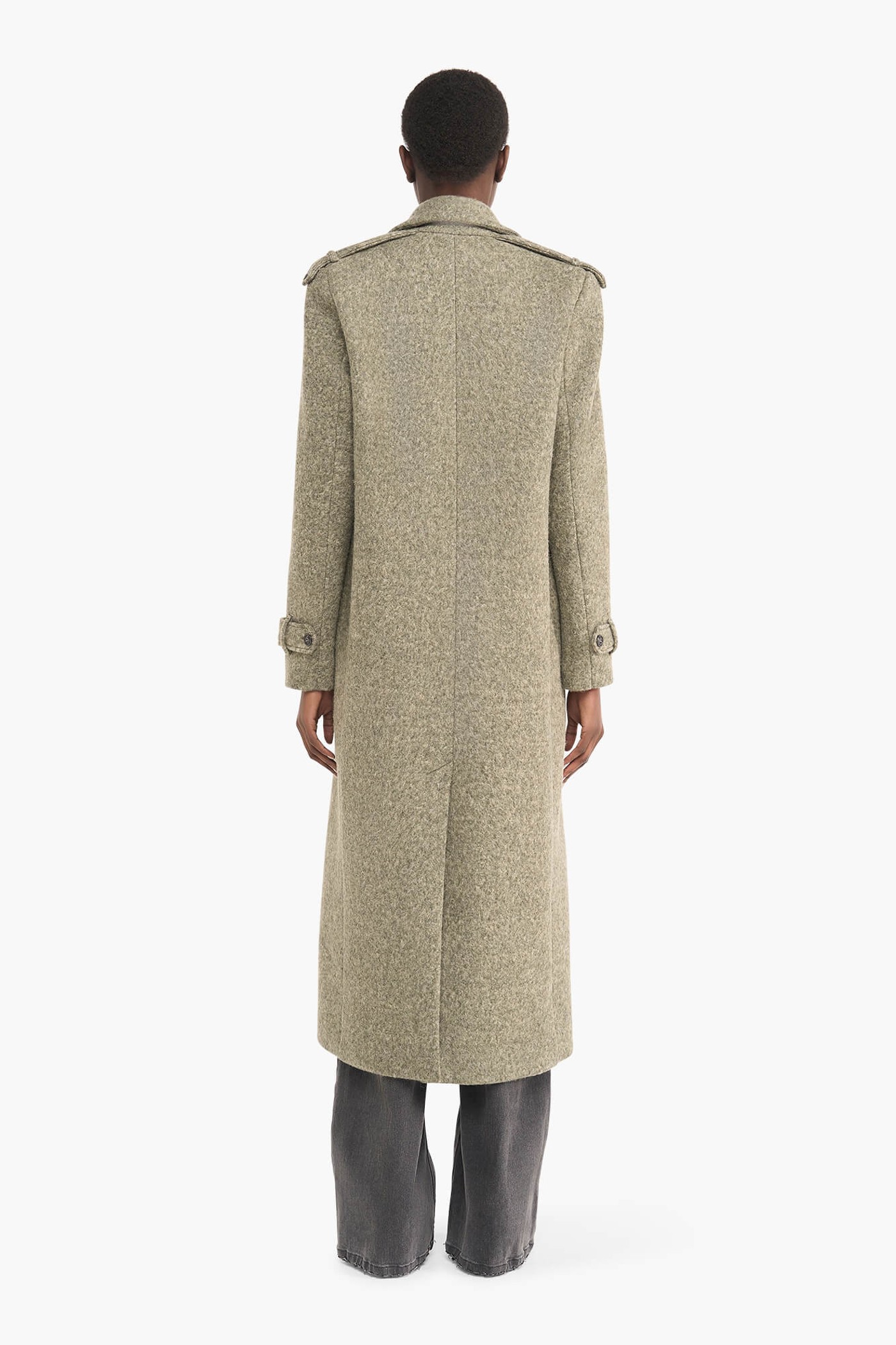 Wollen Lange Dames Jas Lennon Groen