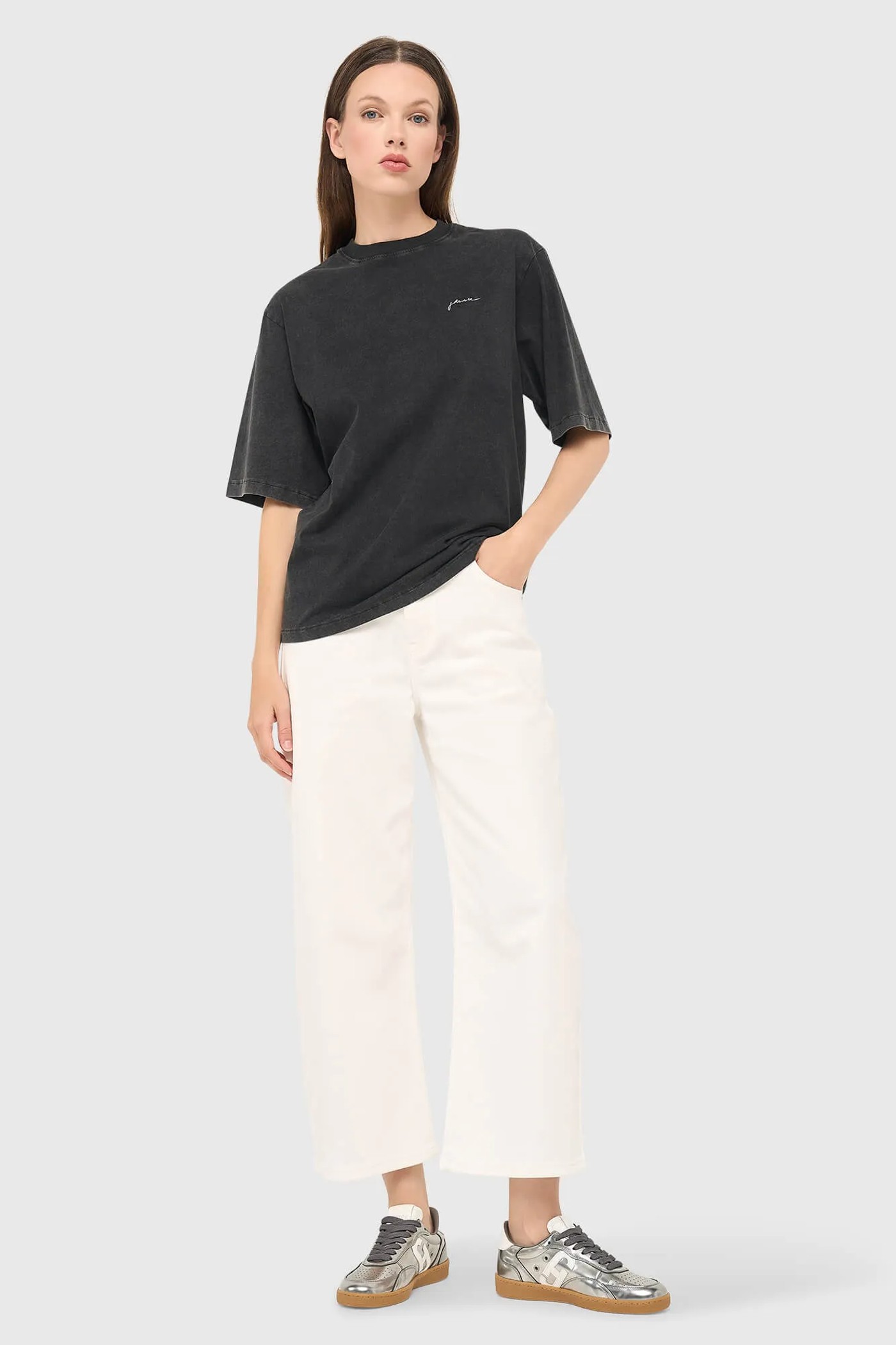 Zwart Dames Shirt Katoen Print Slang Adam