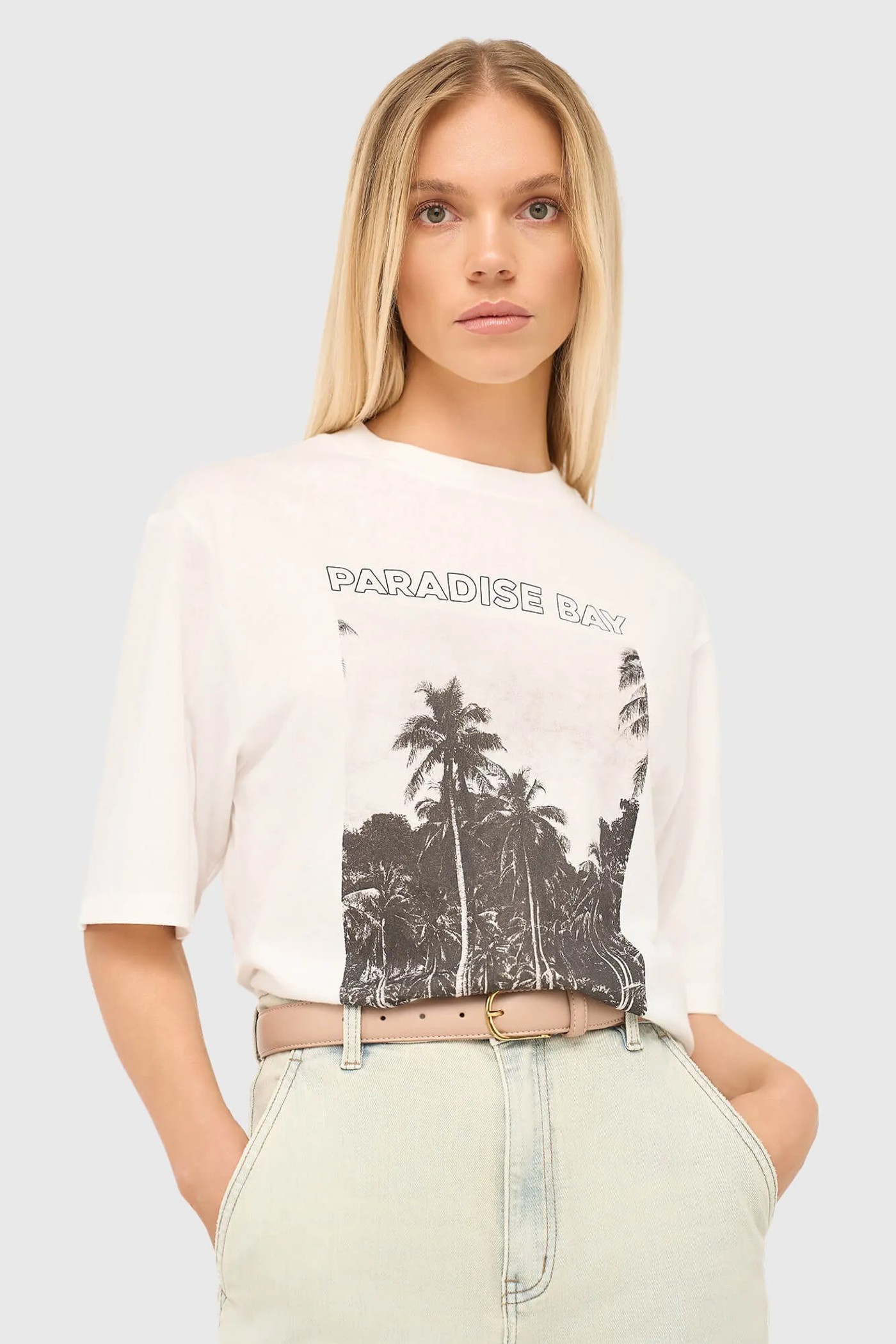 Wit Dames Shirt Katoen Adam Paradise