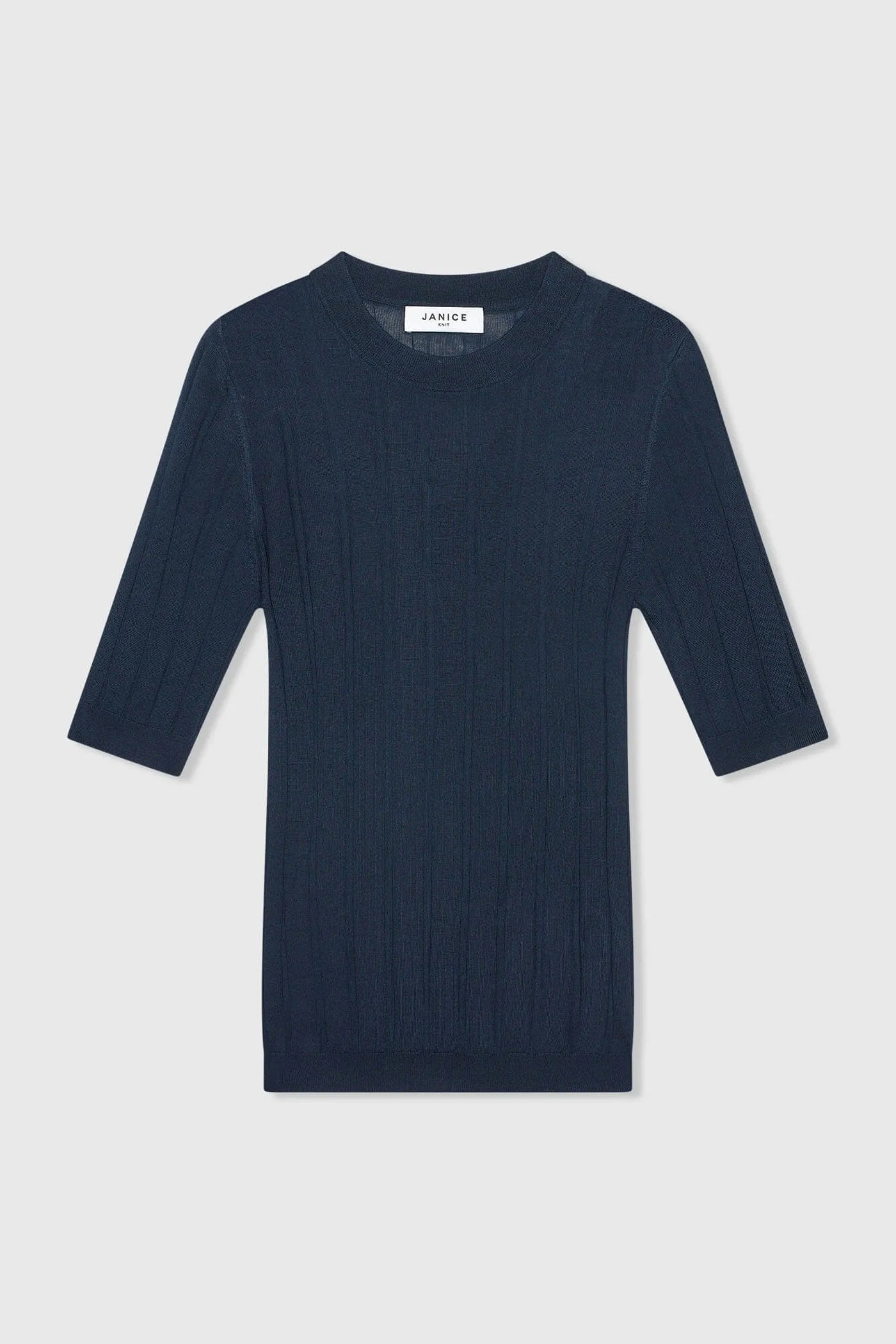Blauw Truitje Merino Wol Fijn Gebreid Charly Blauw