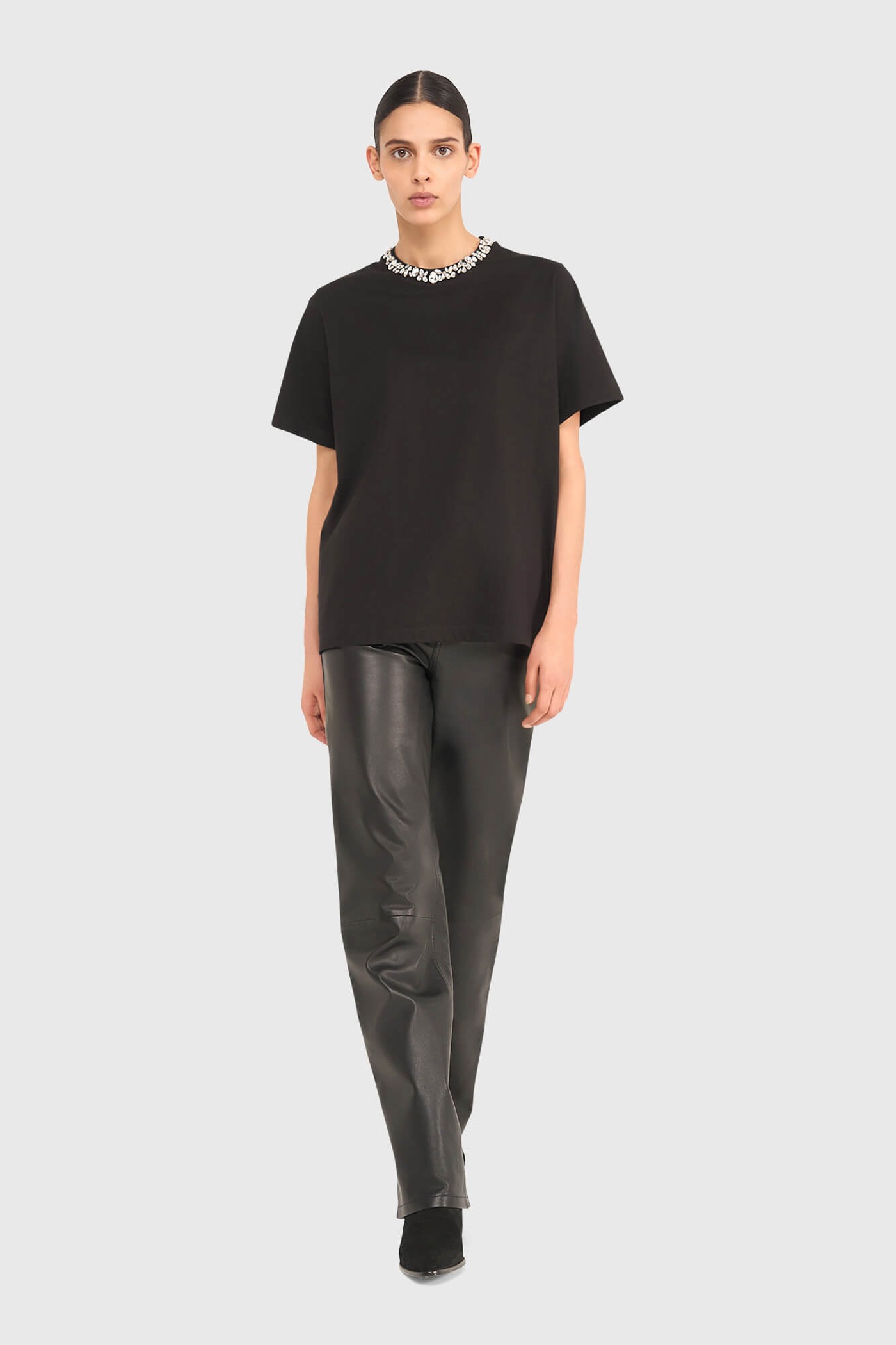 Shirt Dames Steentjes Rock Zwart