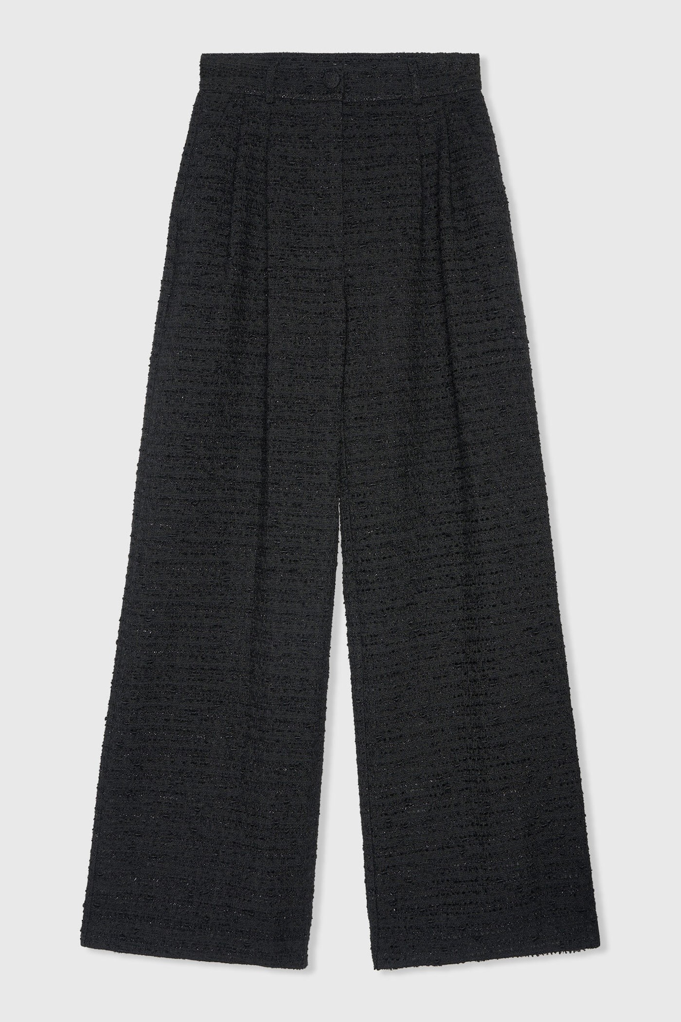 Zwarte Dames Broek Tweed Dollar Lurex