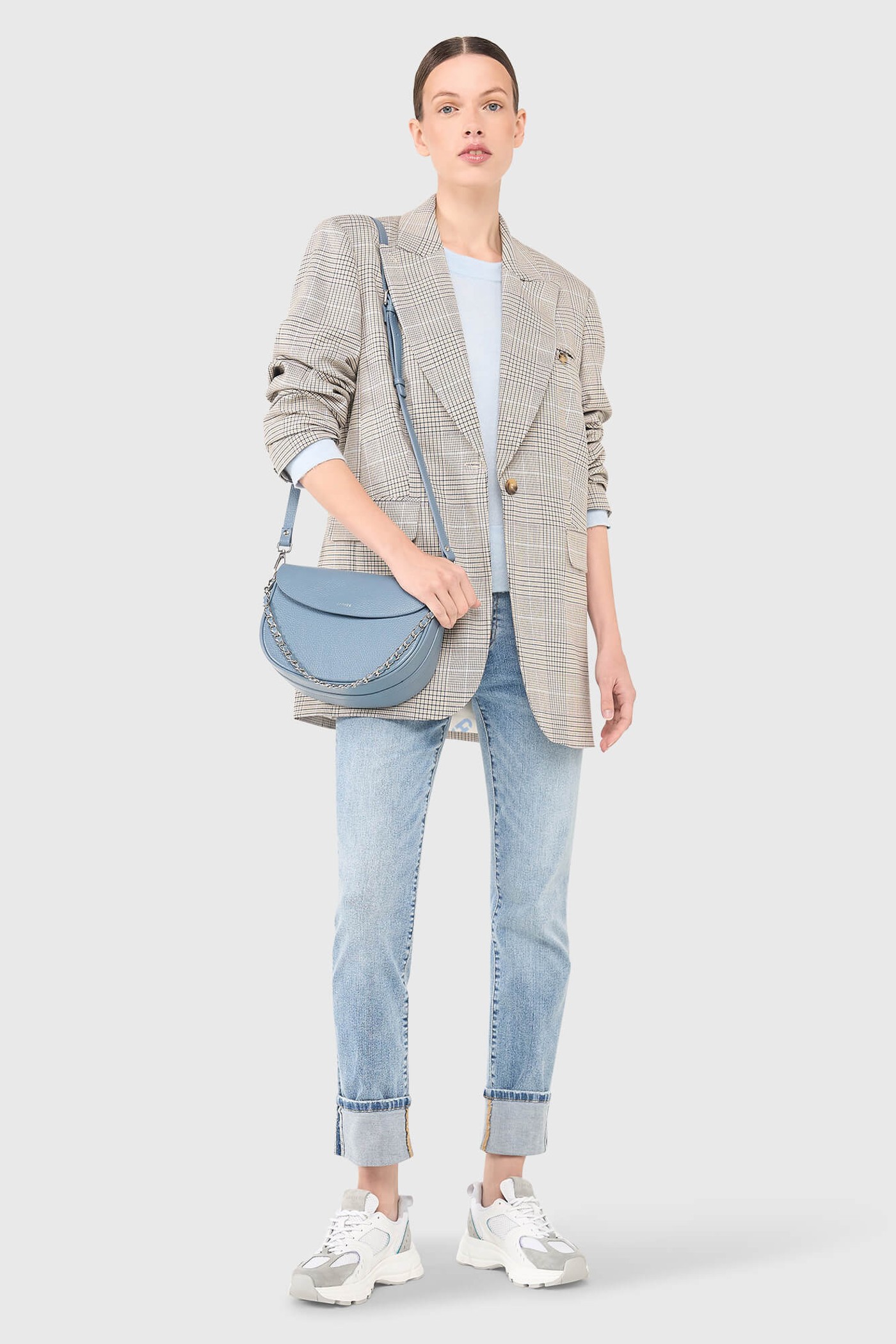 Hank Blazer Ruit Beige