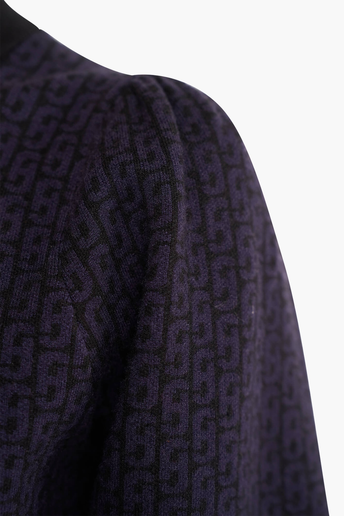 Trui Dames Pof Mouw Viscose Jay Logo Blauw Zwart