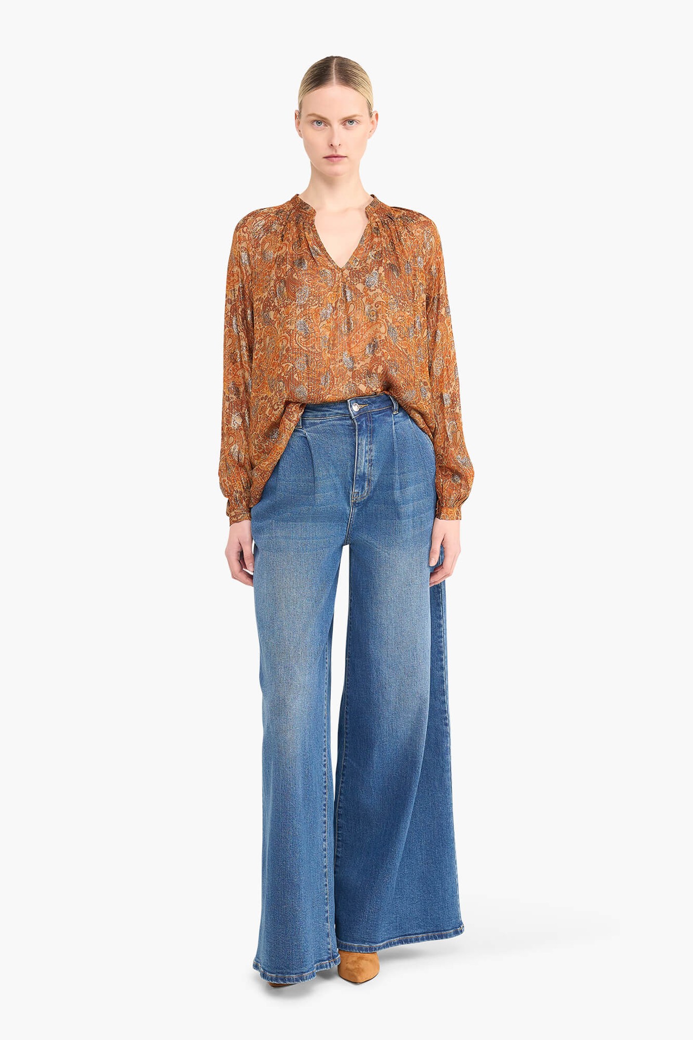 BLOUSE DAMES BRUIN LANDON PAISLEY