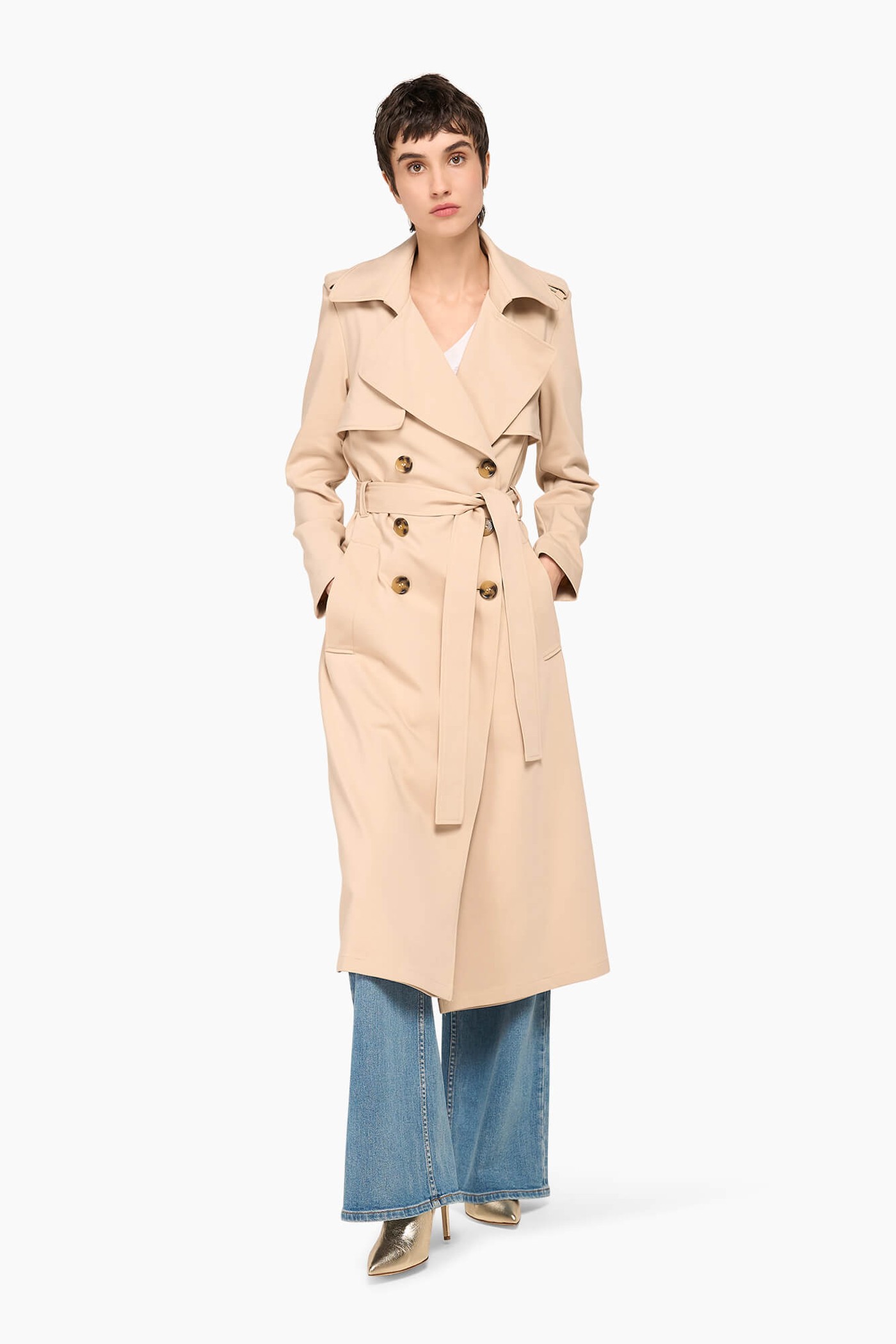 Trenchcoat Dames Robert Beige