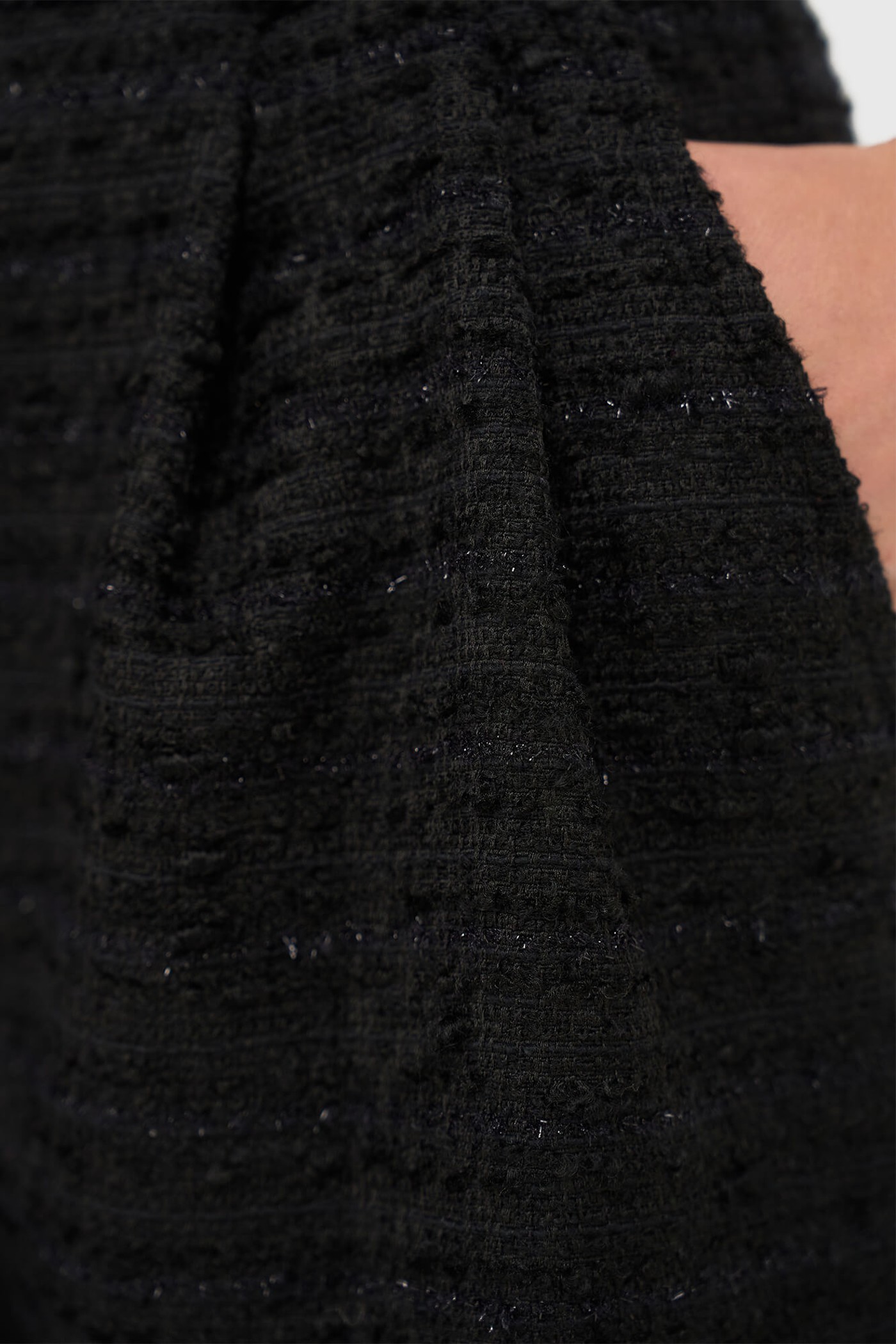 Zwarte Dames Broek Tweed Dollar Lurex