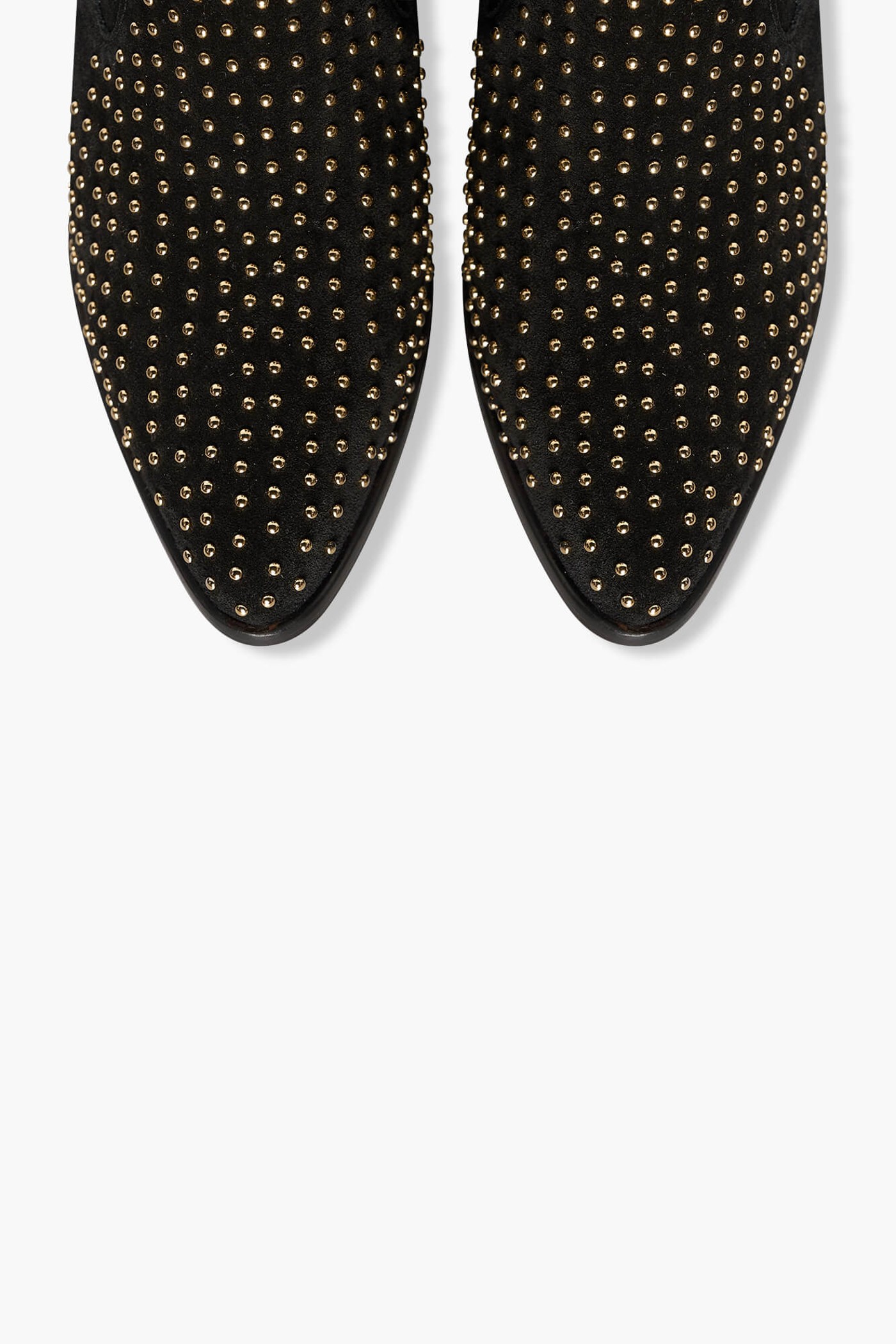 Enkellaars Western Dames Suede Colt Zwart Studs