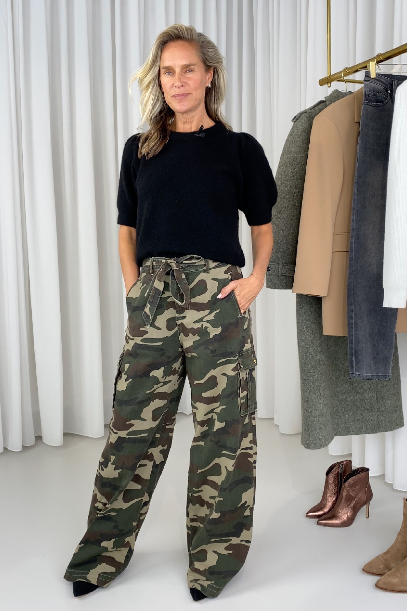 Camouflage broek dames