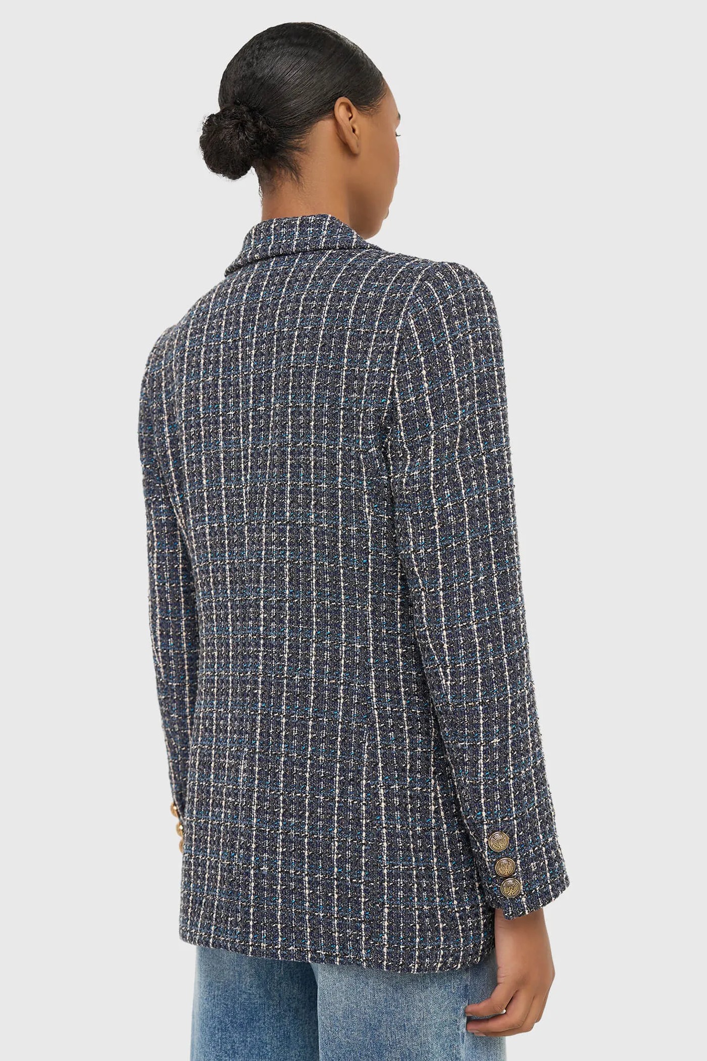 Blazer Dames Tweed Blauw Martin
