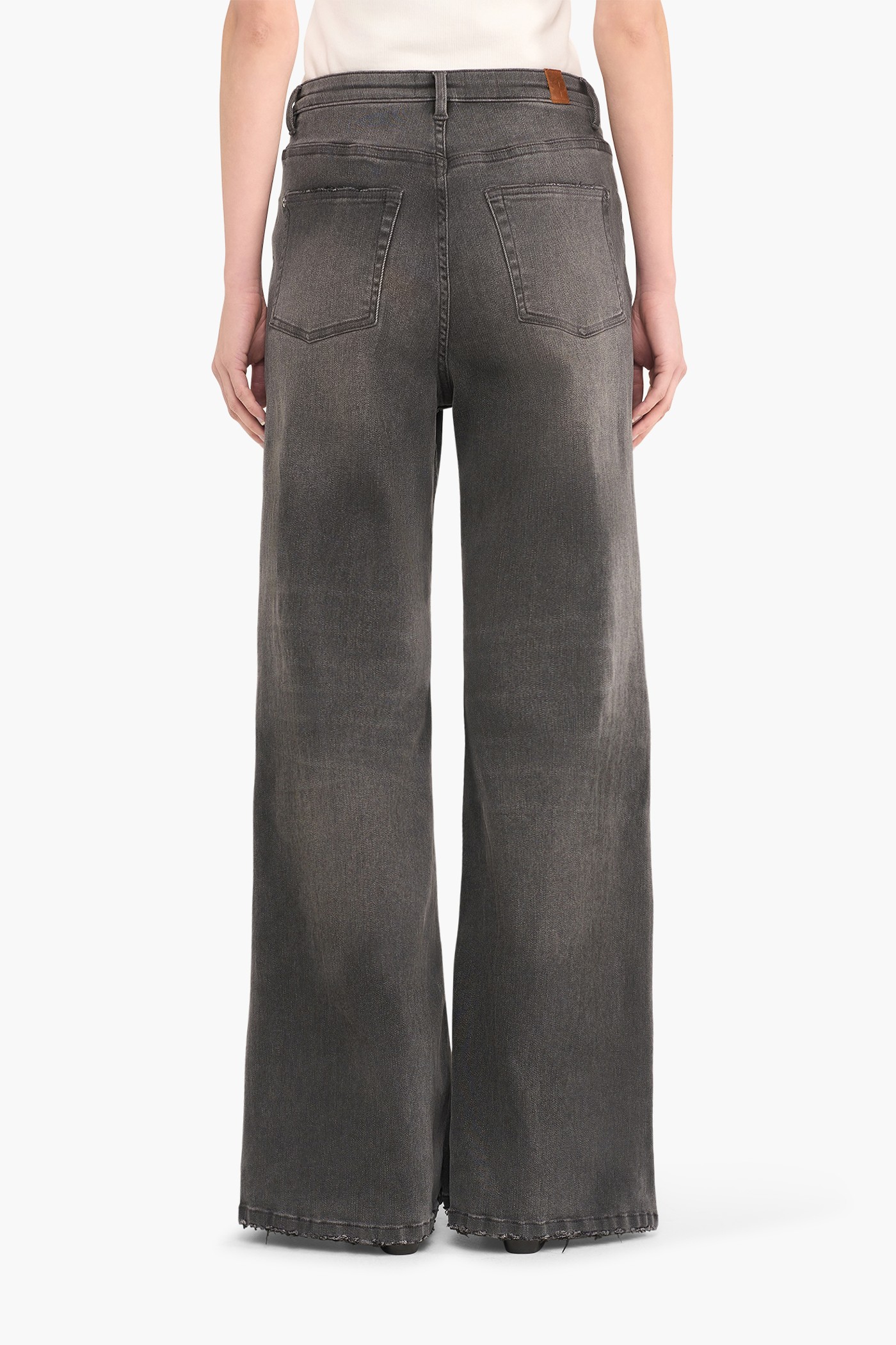 High Rise Wijde Leg Jeans Mason Grijs 415