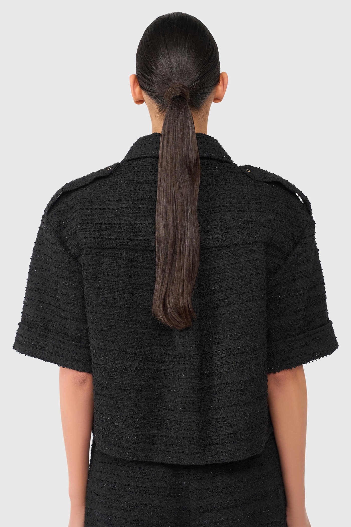 Spike Zwart Tweed Lurex