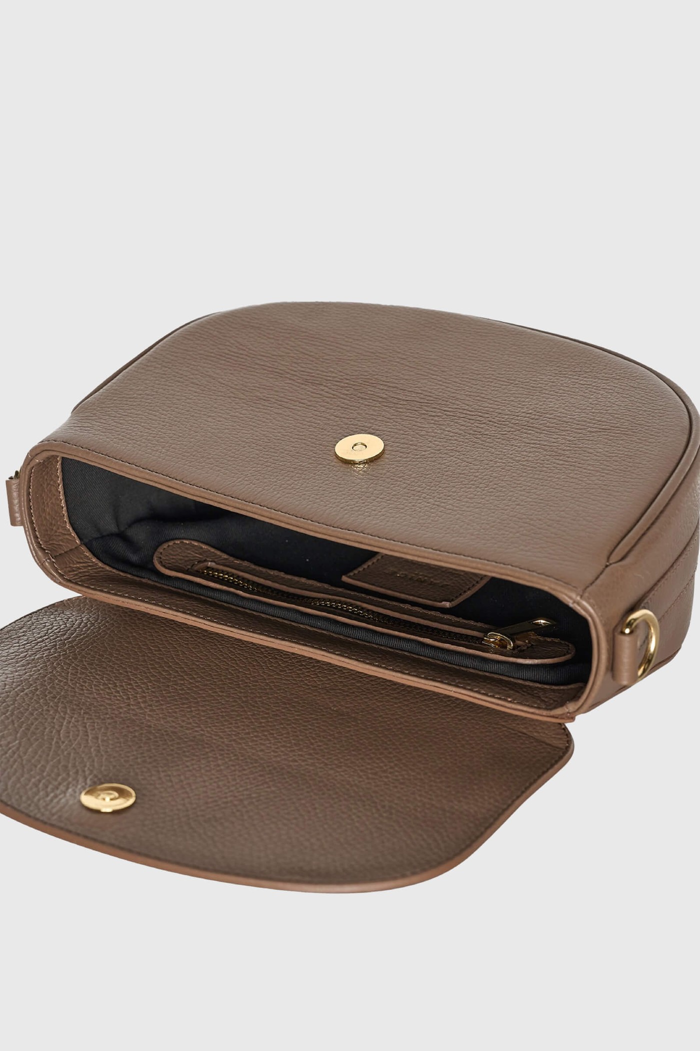 Leren Schoudertas Dames Tayler Taupe