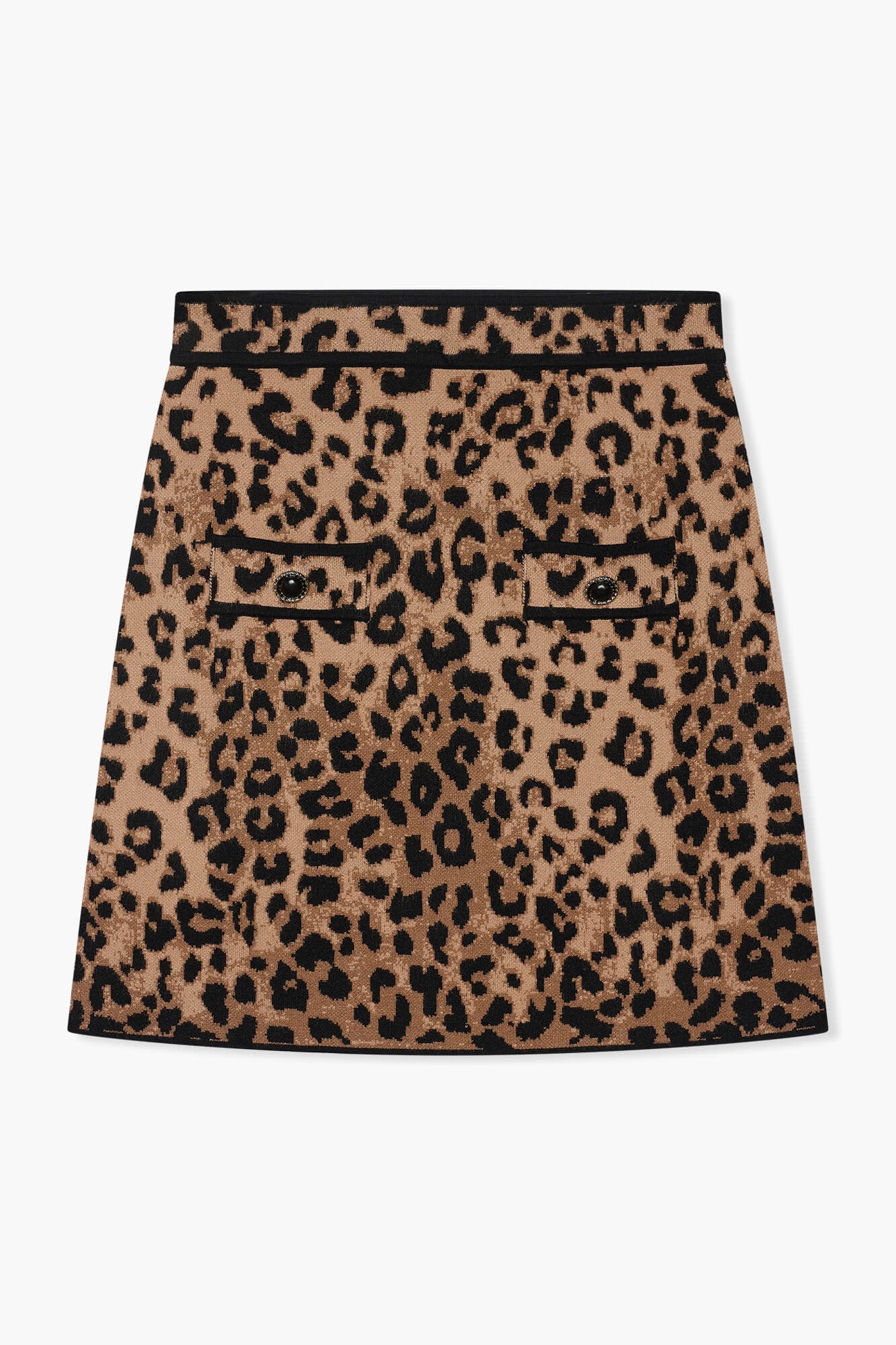 Gebreide trui panterprint dames