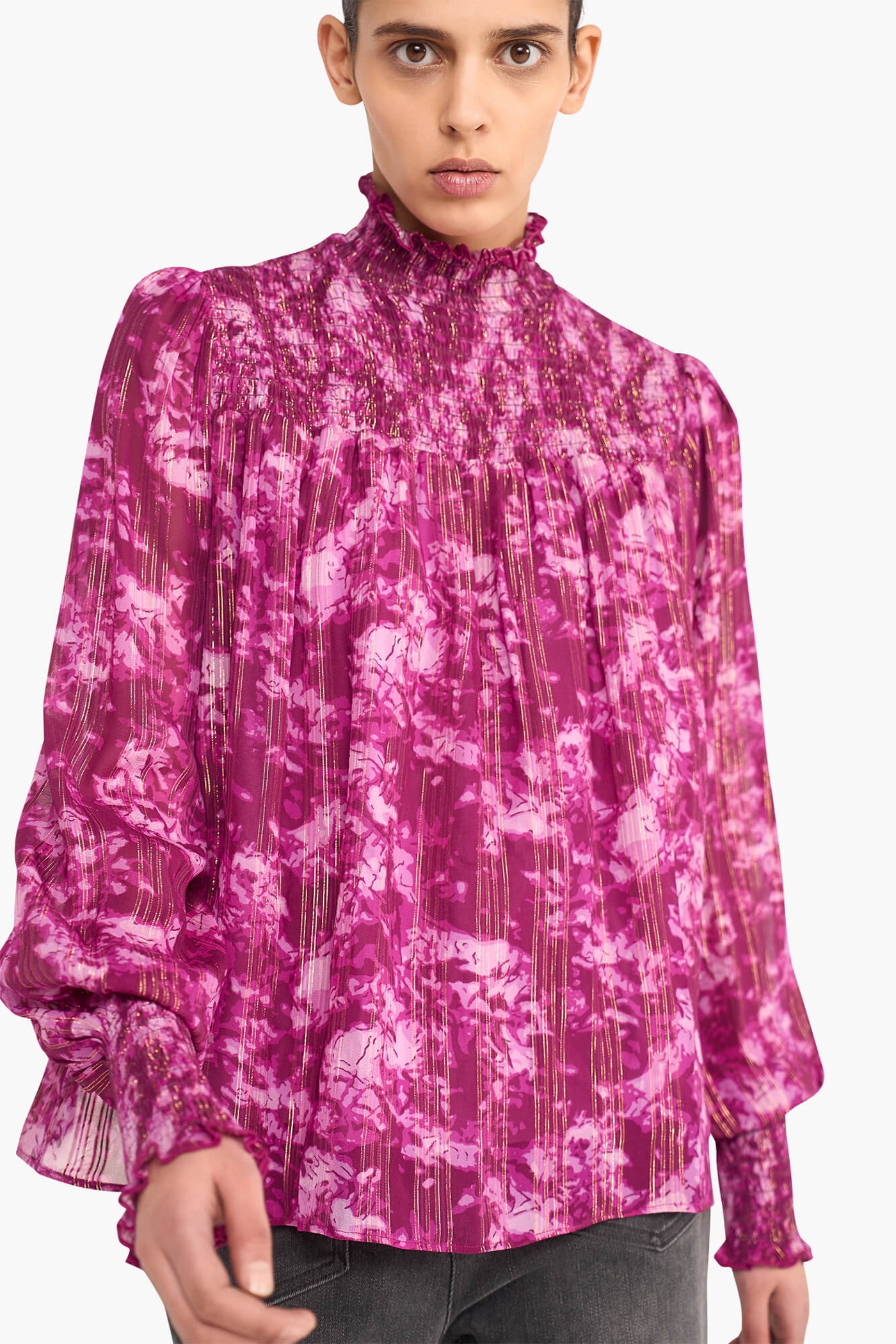 Blouse Dames Print Smog Hardy Paars